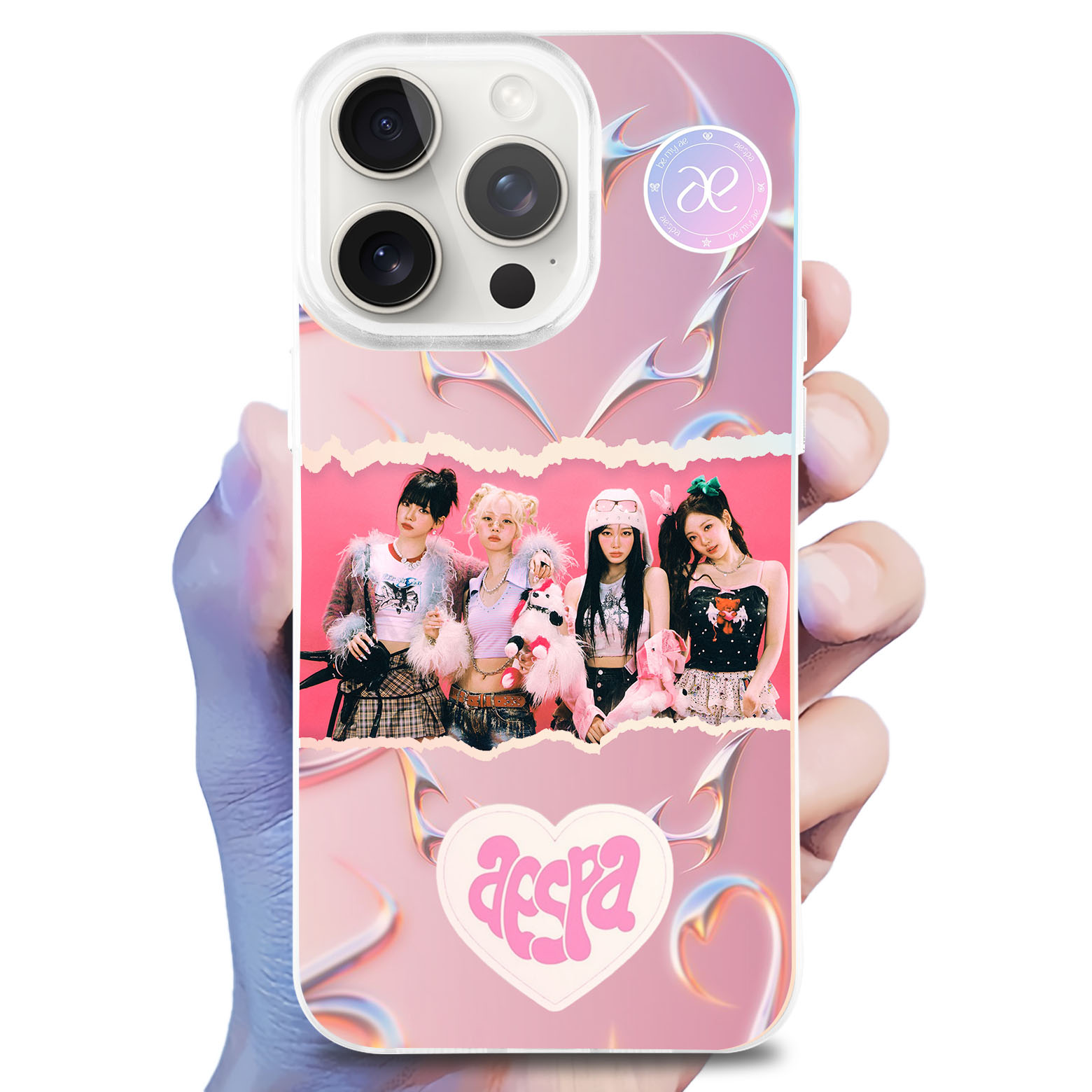 レーザーグラデーションスマートフォンケース-【AESPA】-YITOTO™推し活がもっと楽しくなる