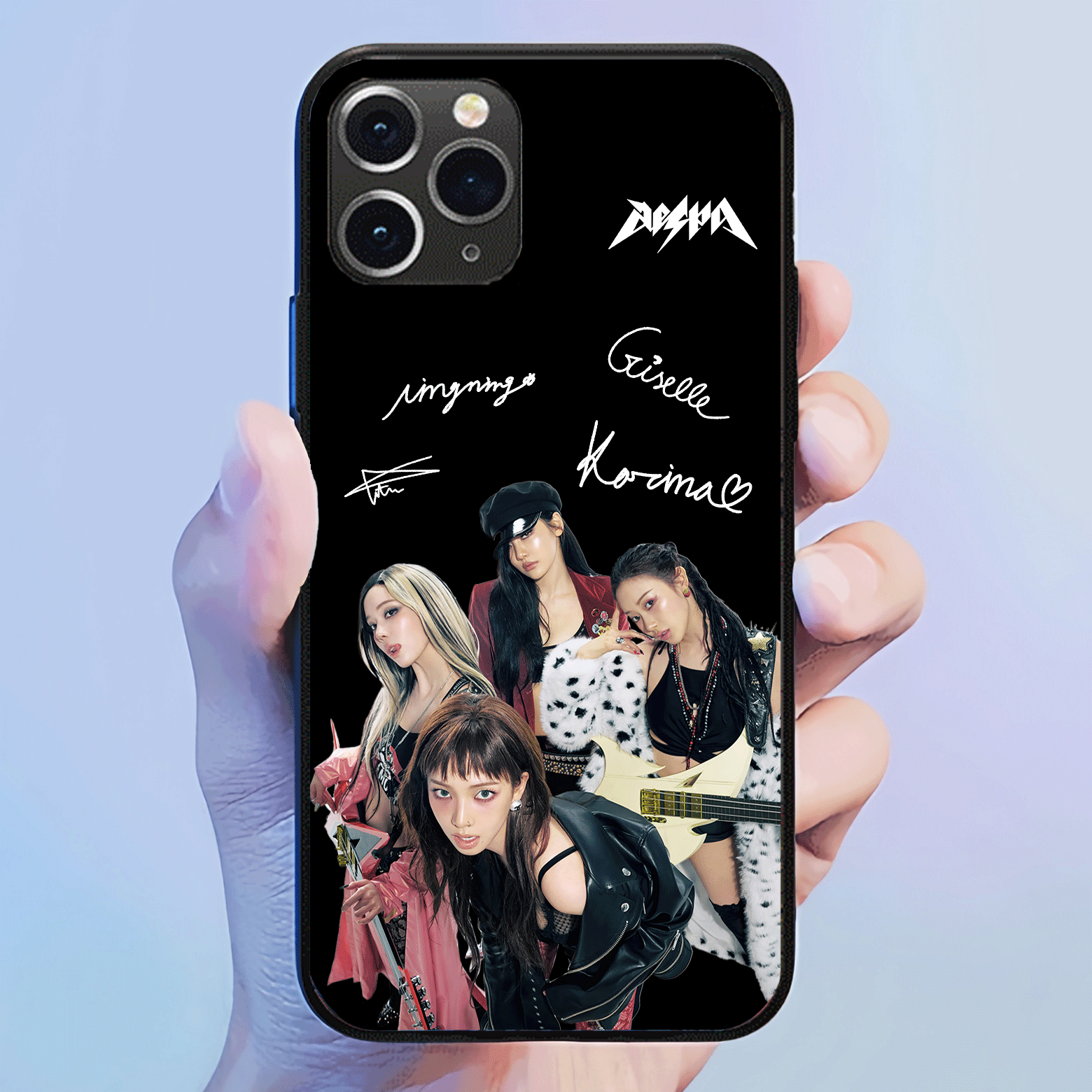 発光するスマートフォンケース 【aespa/Rich Man】