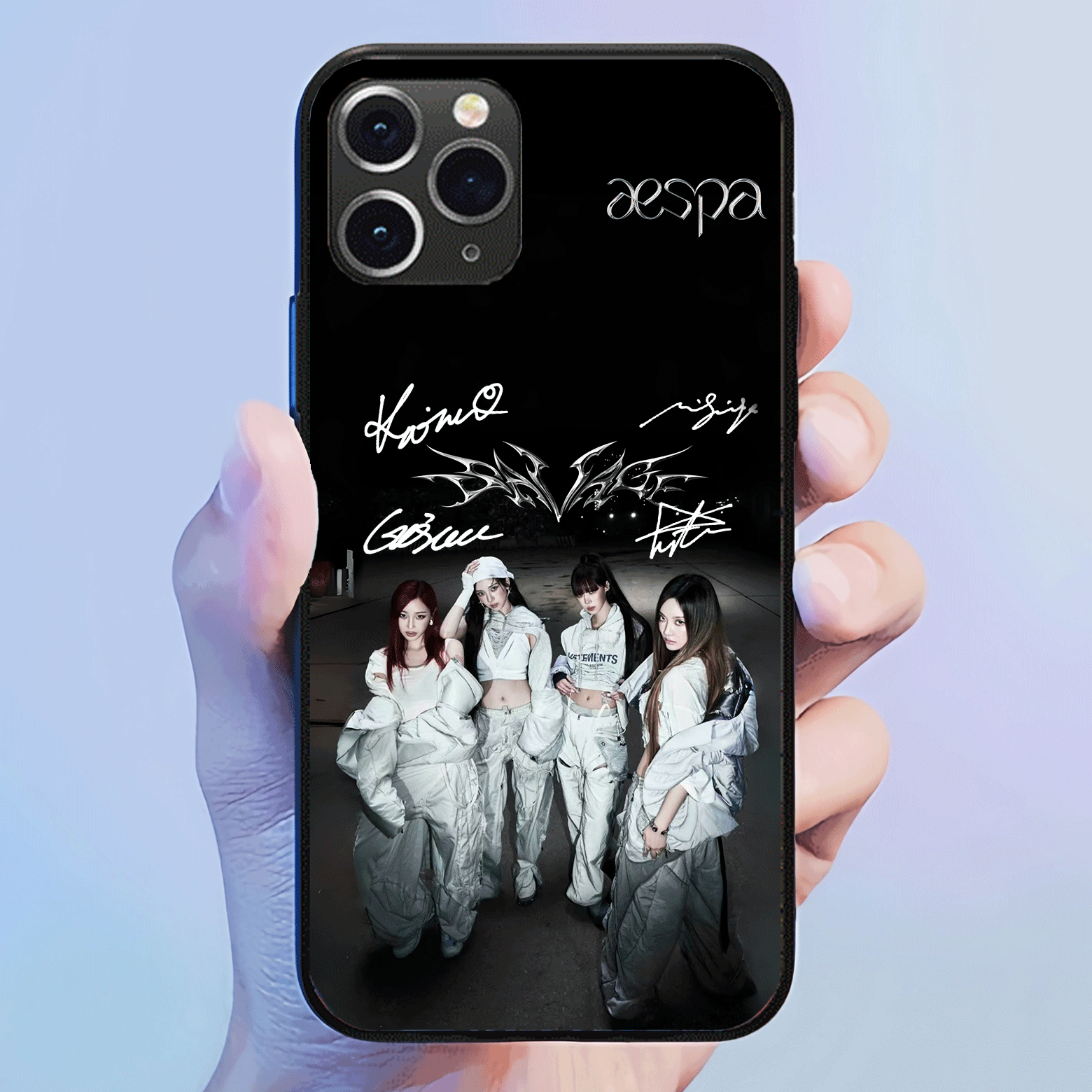 発光するスマートフォンケース 【aespa/RICH MAN】-B