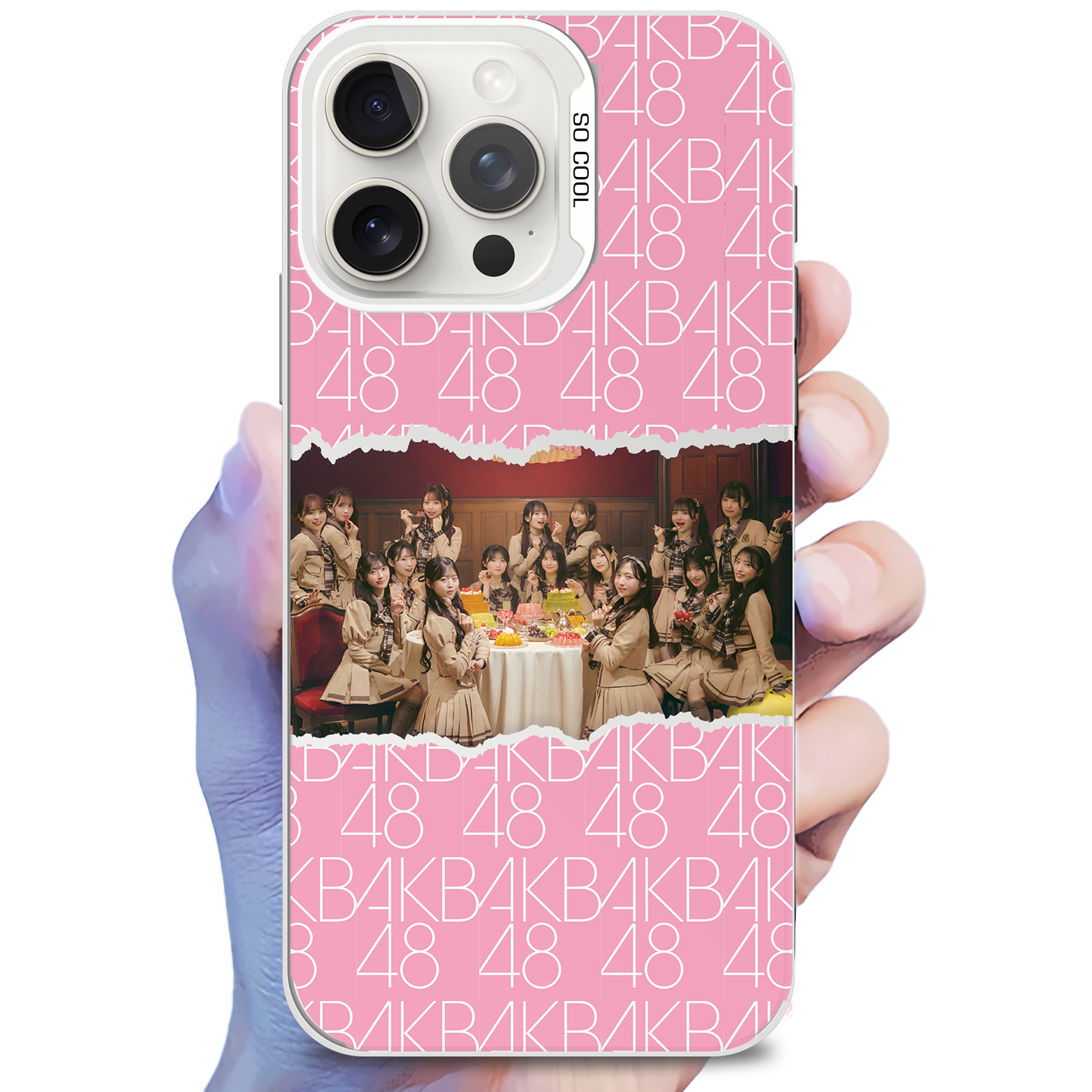 レーザーグラデーションスマートフォンケース-银【AKB48/まさかのConfession】