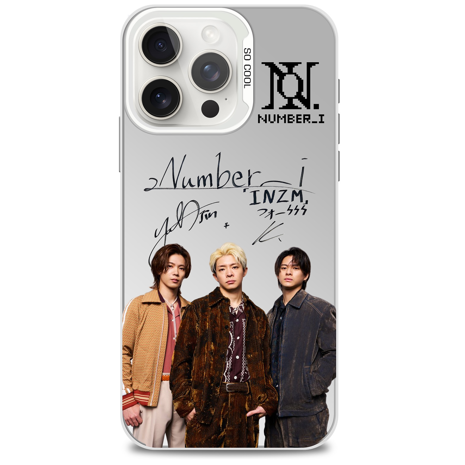 レーザーグラデーションスマートフォンケース-銀【Number_i/未確認領域】-YITOTO™推し活がもっと楽しくなる