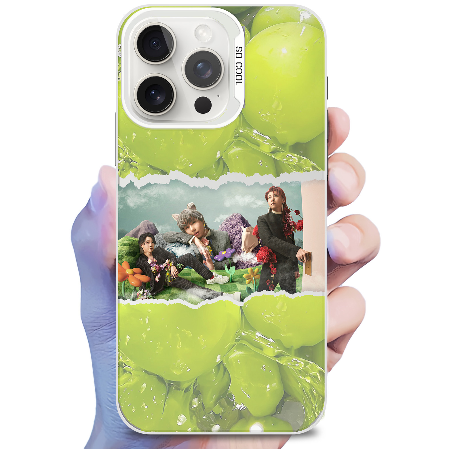 レーザーグラデーションスマートフォンケース-銀【MRSGREENAPPLE/10】-YITOTO™推し活がもっと楽しくなる