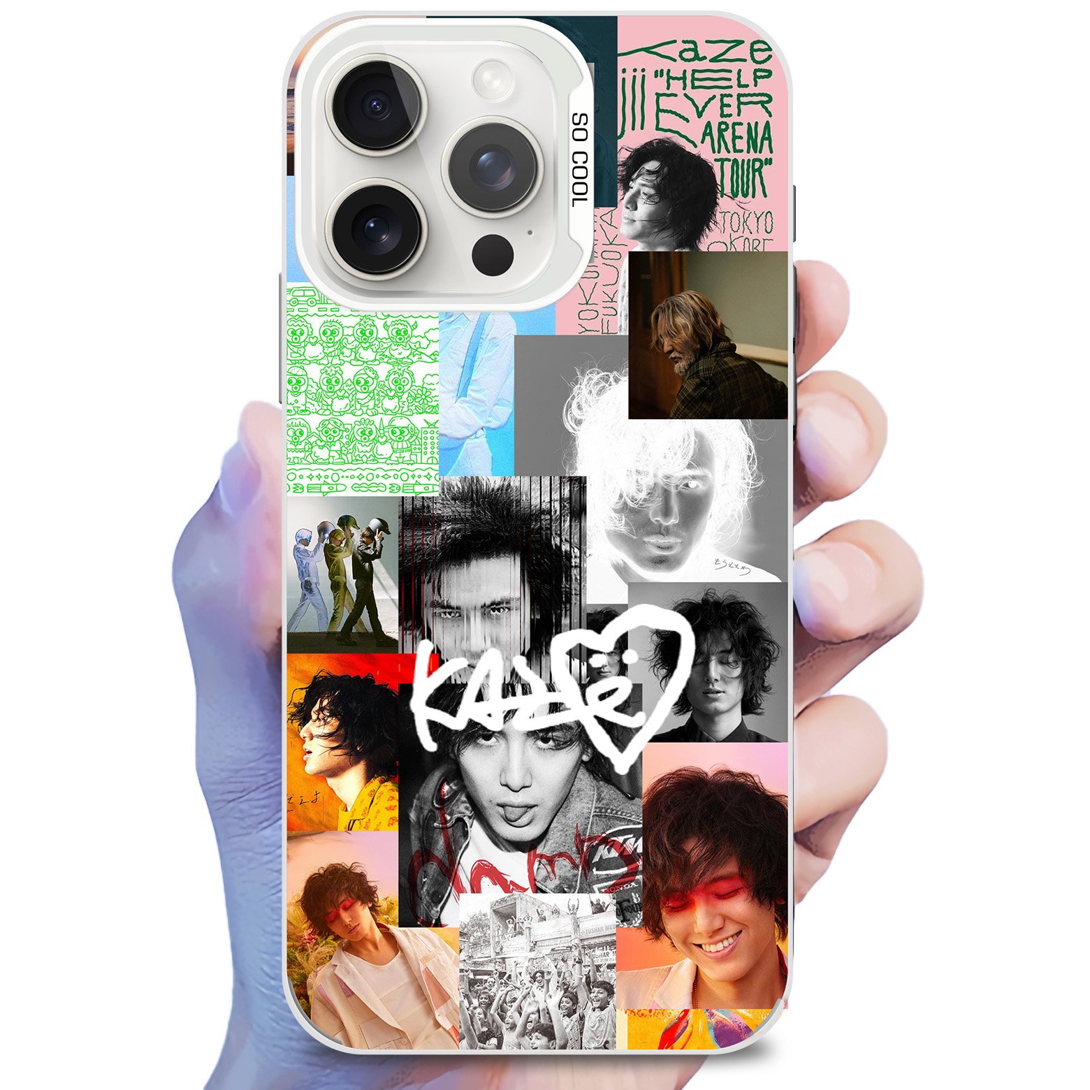 レーザーグラデーションスマートフォンケース-銀【藤井風/Fujii Kaze】-YITOTO™推し活がもっと楽しくなる