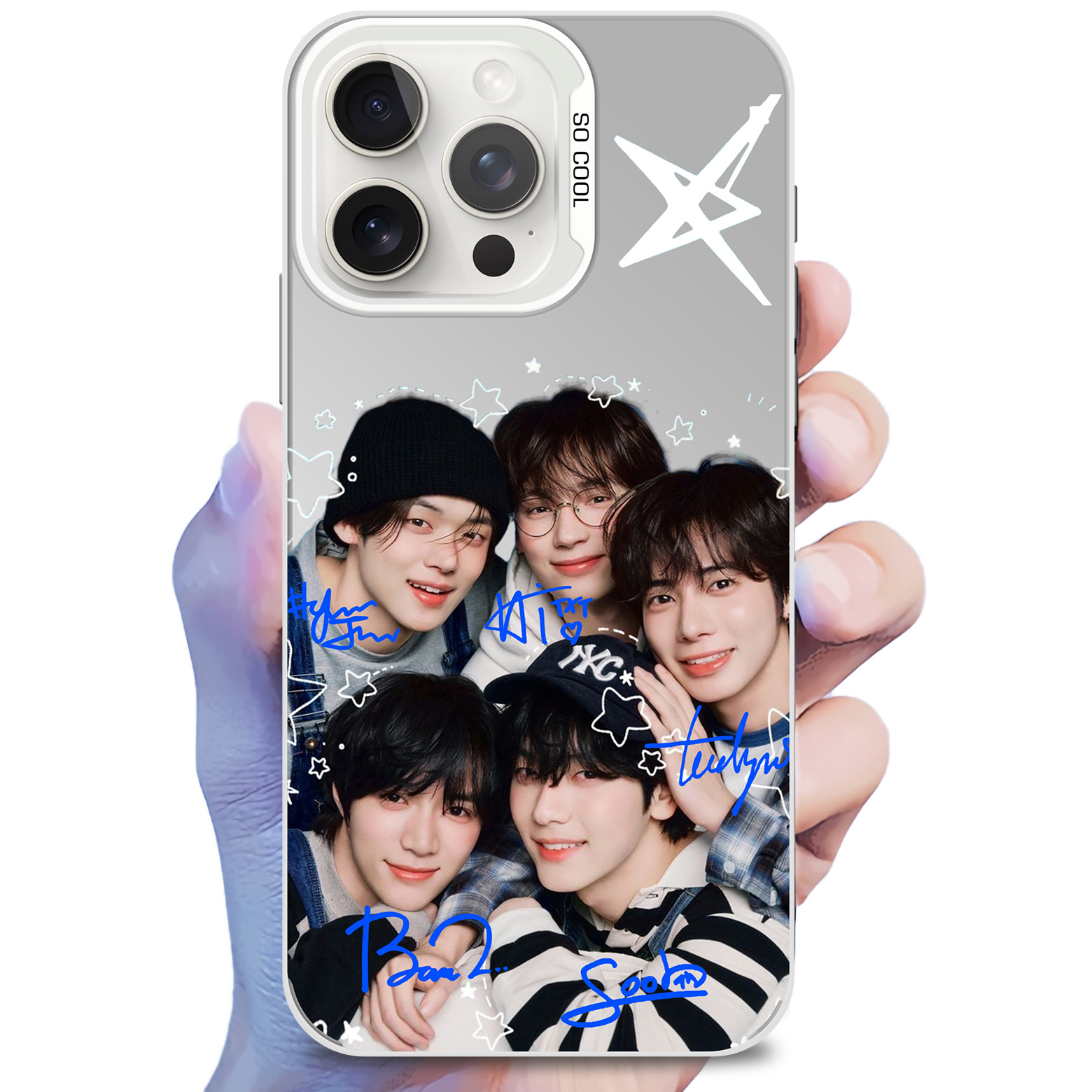 レーザーグラデーションスマートフォンケース-銀【TXT/The Star Chapter: TOGETHER】