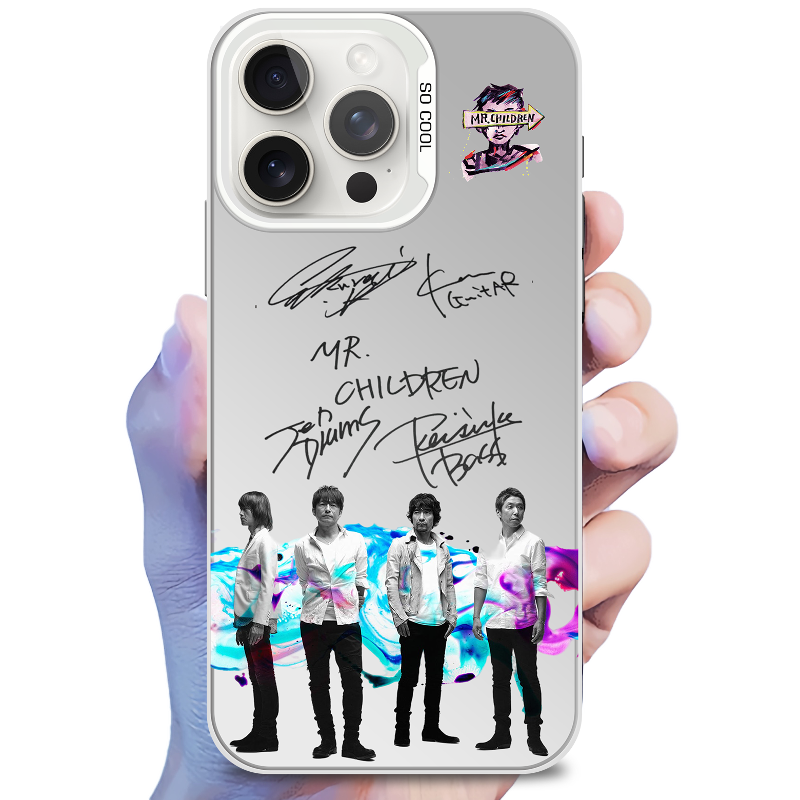 ミラースマホケース-銀【Mr.Children/産声】