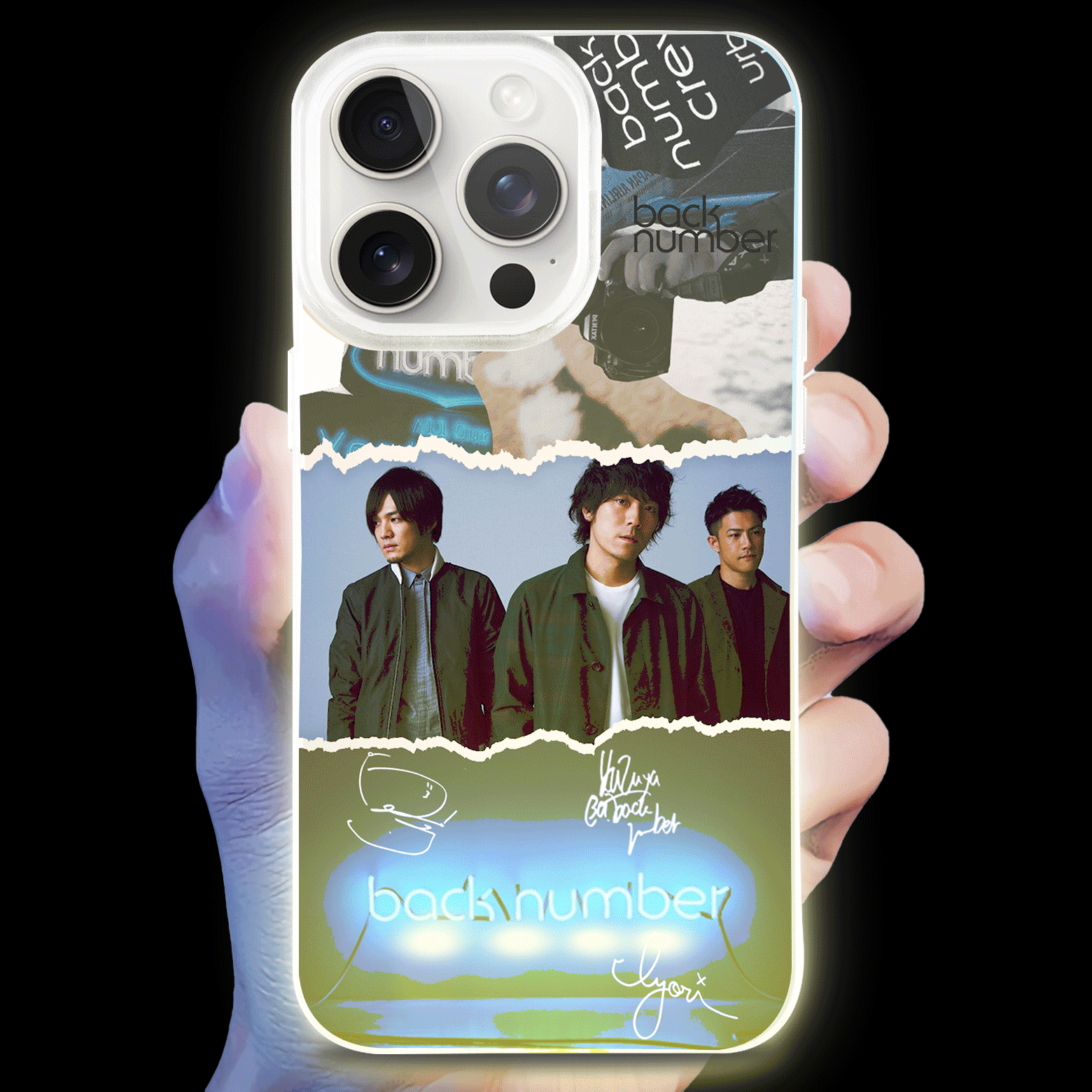 ボトム発光デザイン スマホケース【back number】
