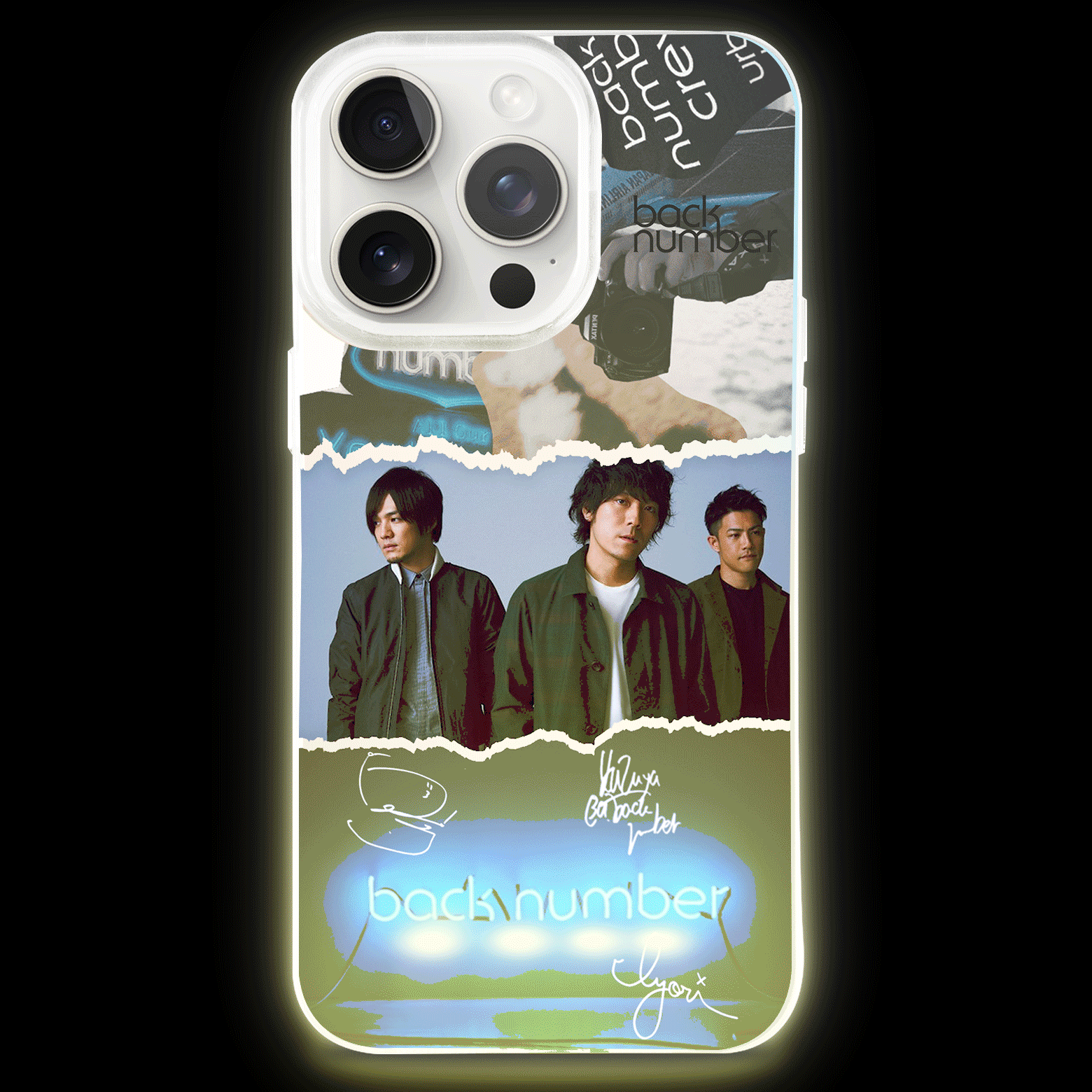 ボトム発光デザイン スマホケース【back number】