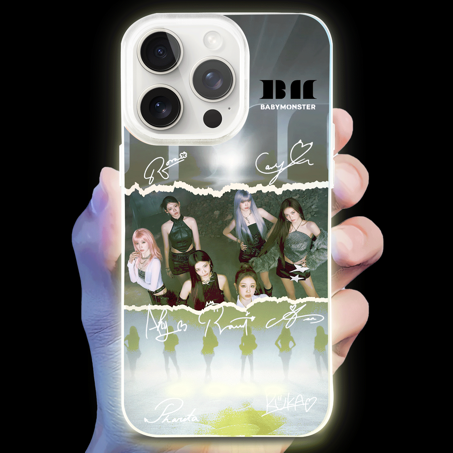 ボトム発光デザイン スマホケース【BABYMONSTER/춤 (CHOOM)】