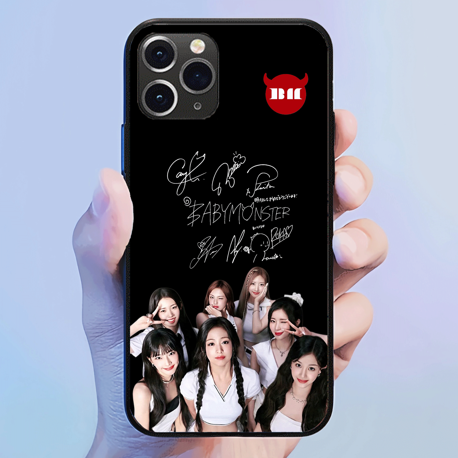 発光するスマートフォンケース 【BABYMONSTER】