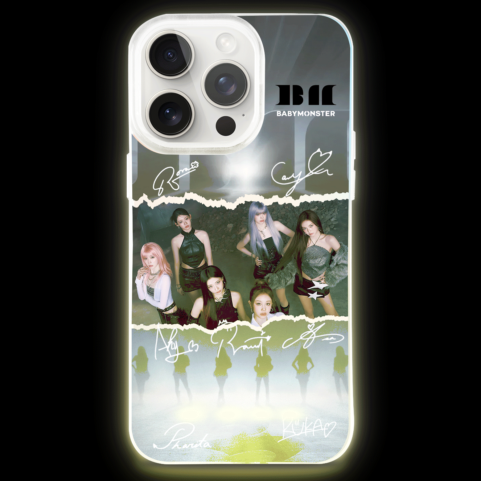 ボトム発光デザイン スマホケース【BABYMONSTER/춤 (CHOOM)】