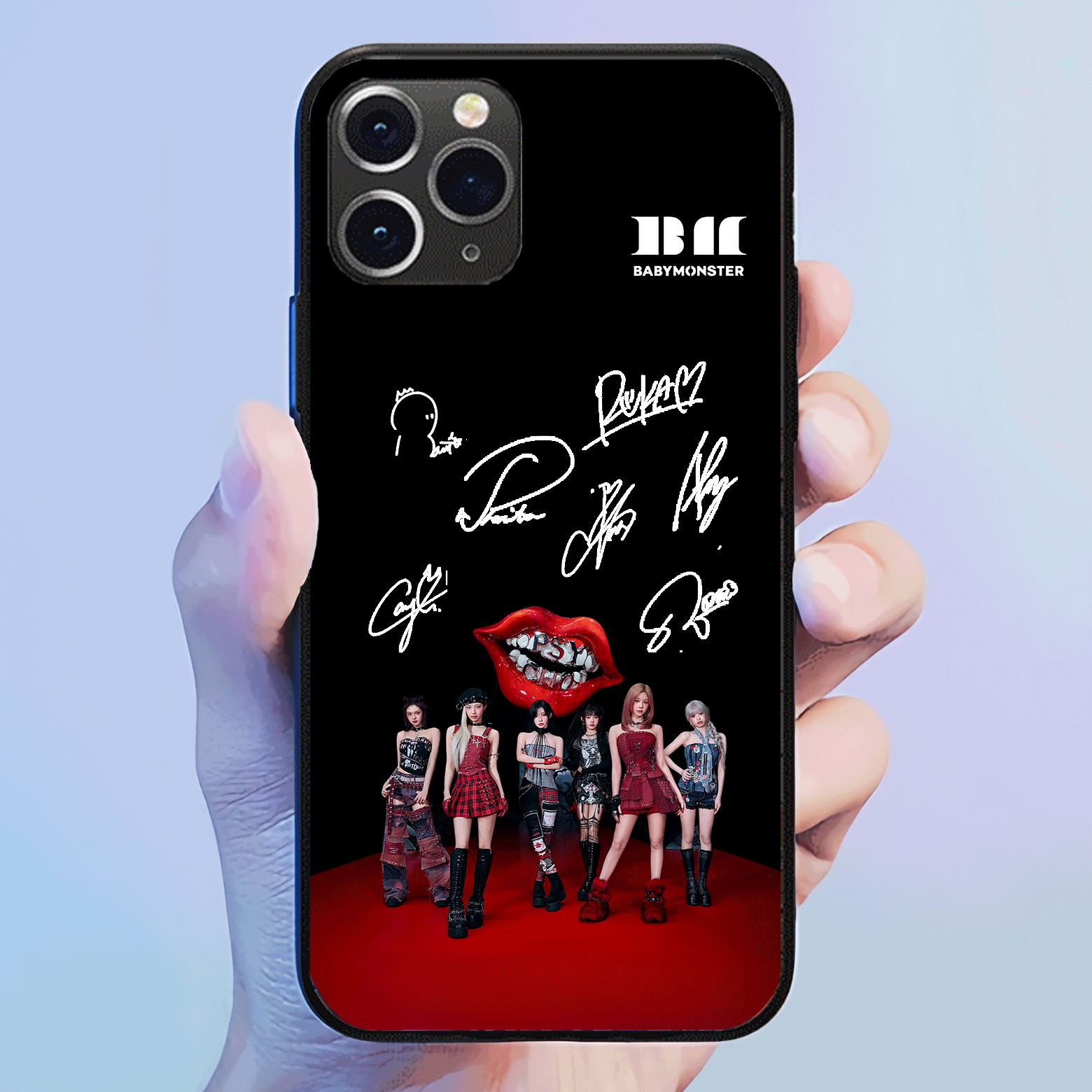 発光するスマートフォンケース 【BABYMONSTER/PSYCHO】