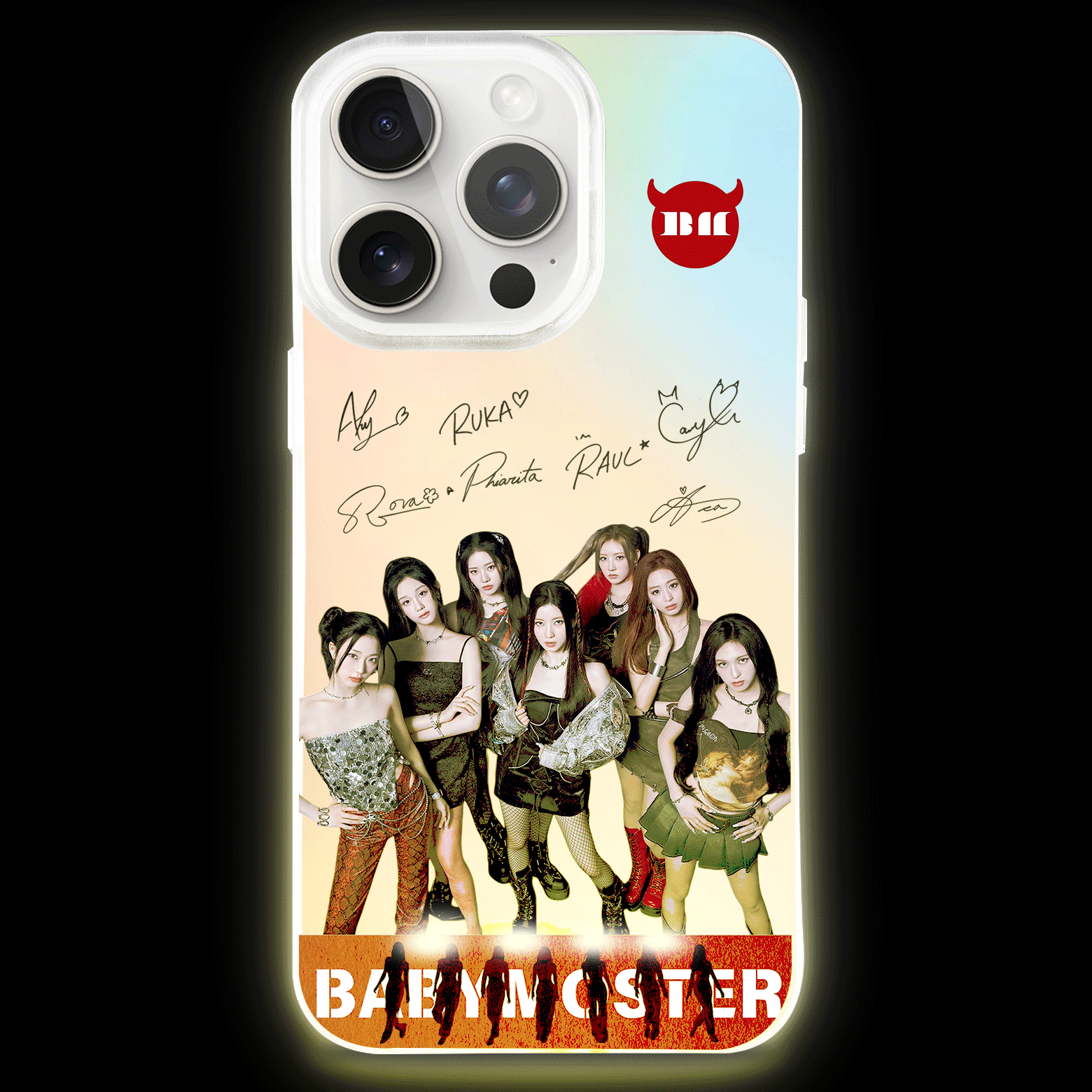 ボトム発光デザイン スマホケース【BABYMONSTER】