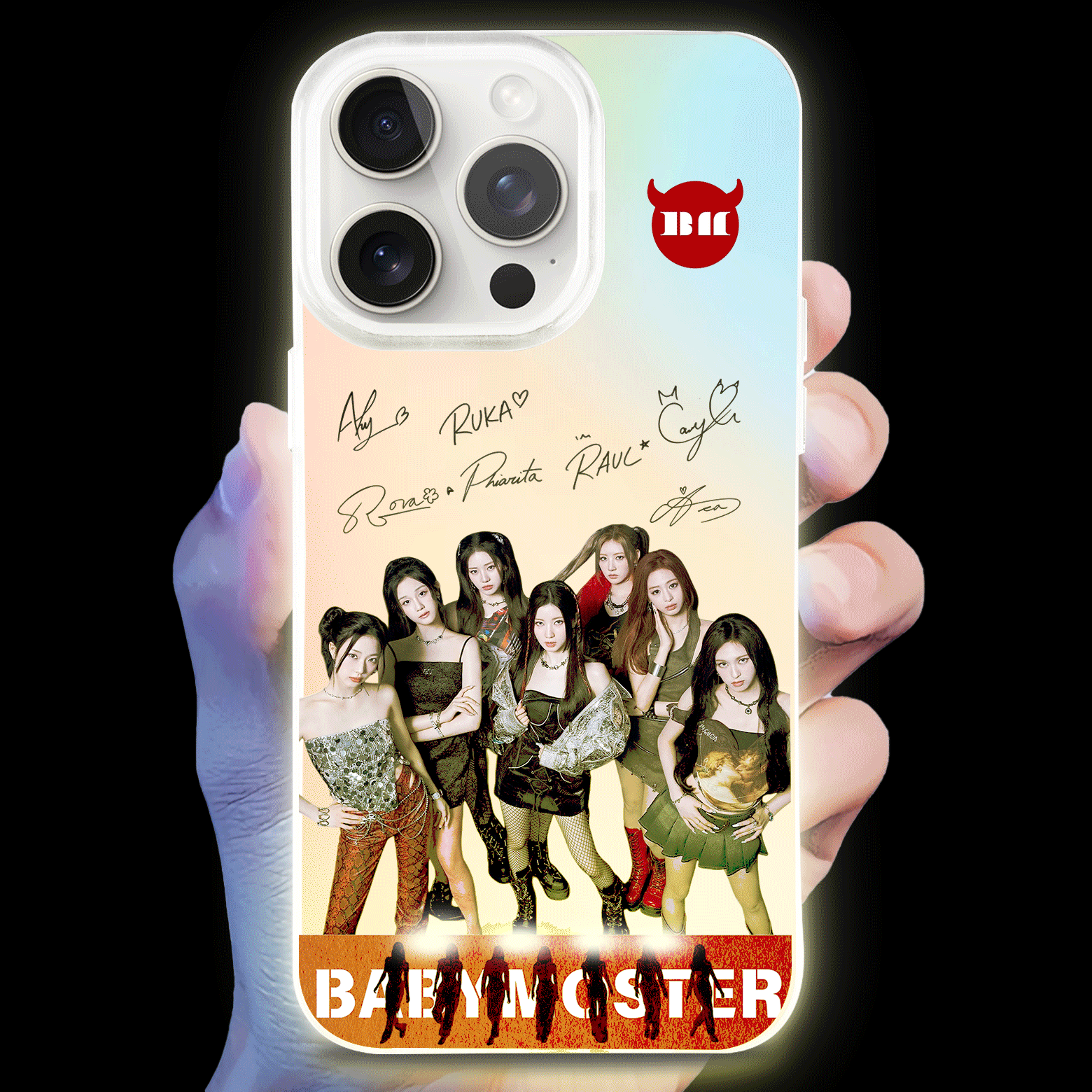 ボトム発光デザイン スマホケース【BABYMONSTER】