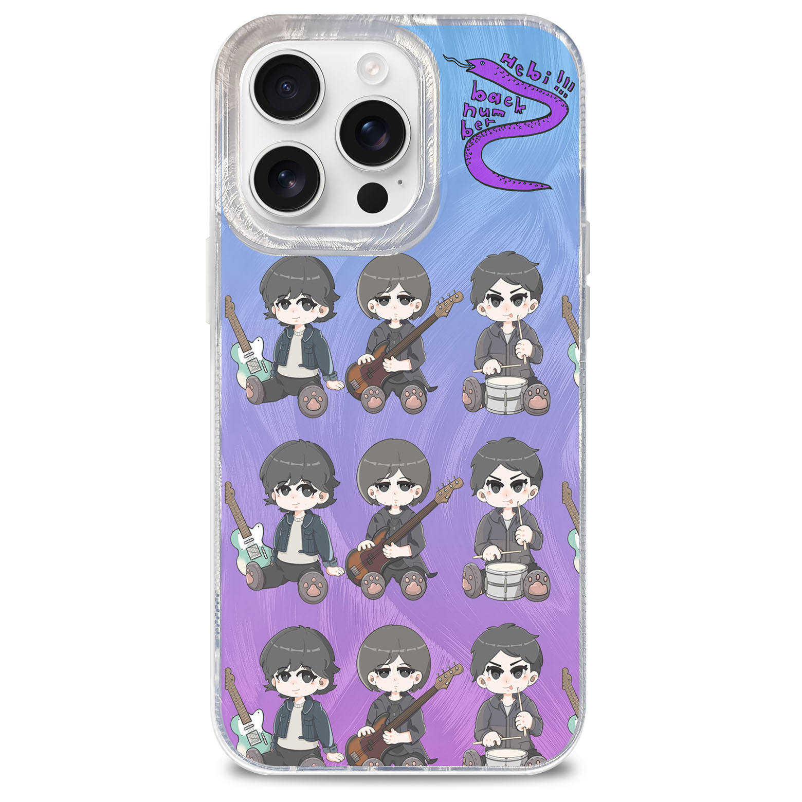 フェザーテクスチャーレーザーグラデーションスマートフォンケース【Back Number】