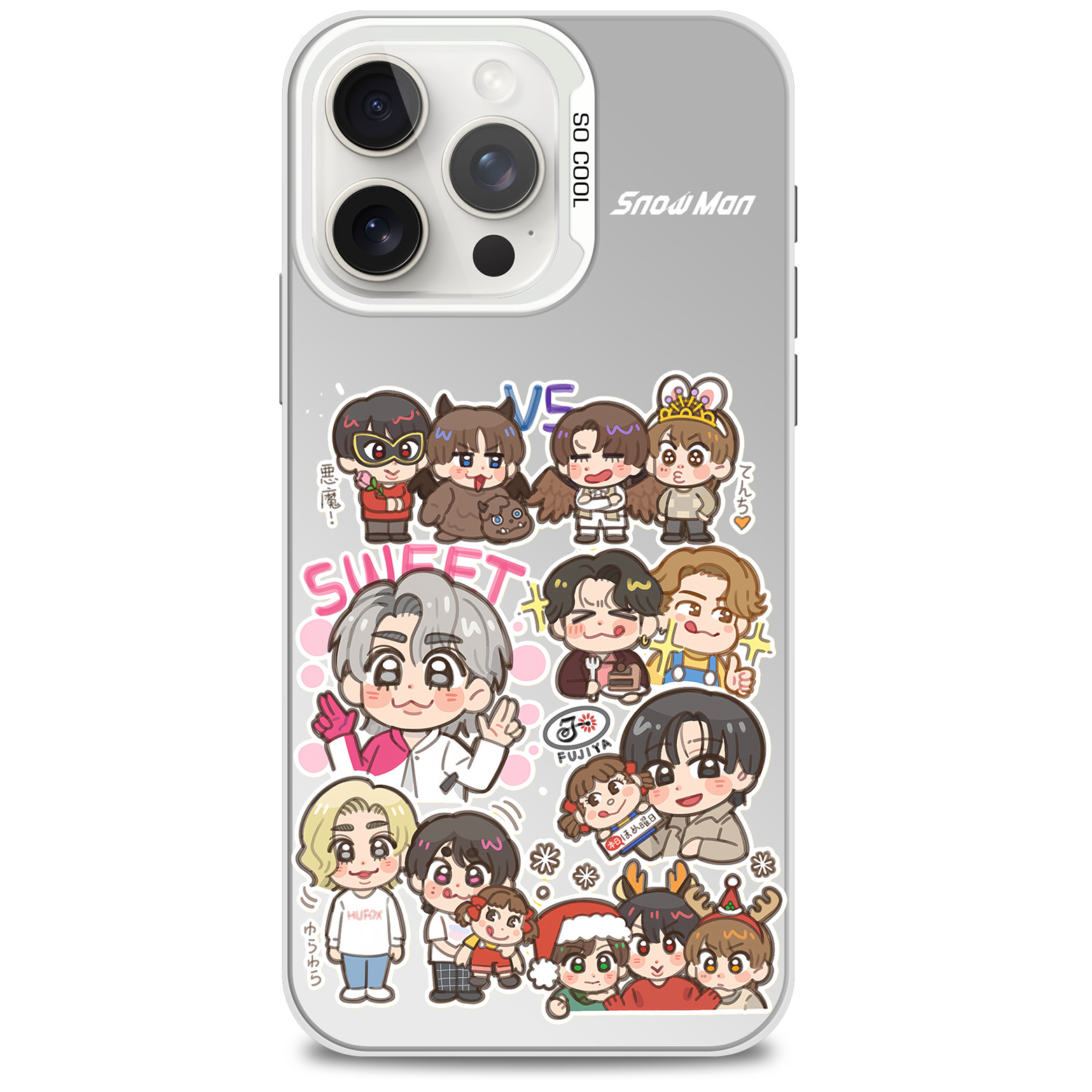 ミラースマホケース-銀【Snow Man/ふじや】