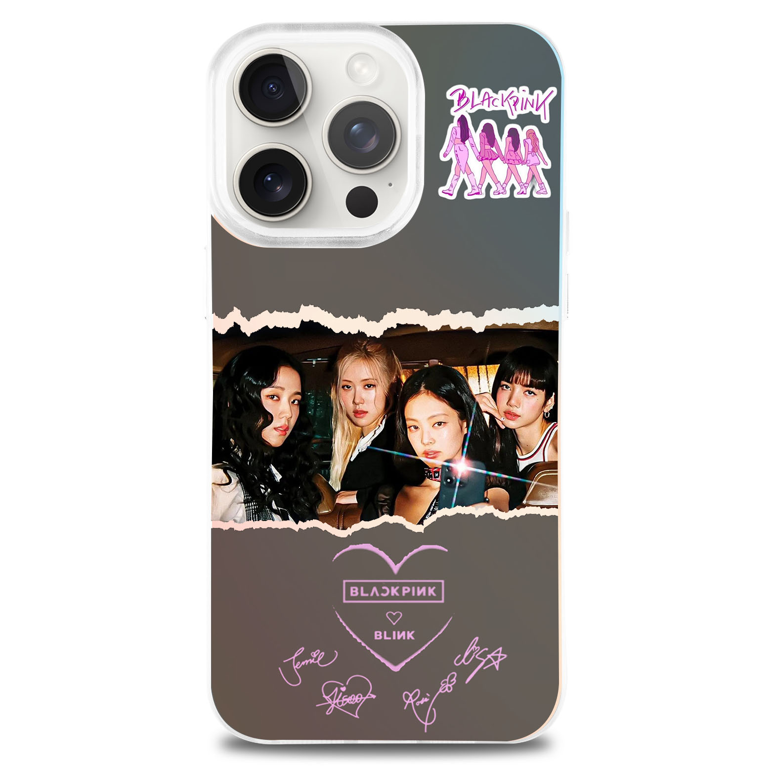 レーザーグラデーションスマートフォンケース【BLACKPINK】-YITOTO™推し活がもっと楽しくなる