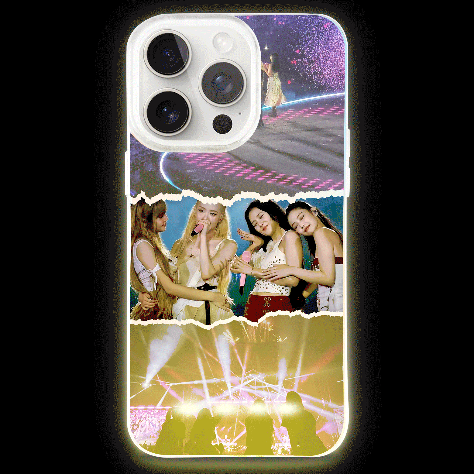 ボトム発光デザイン スマホケース【BLACKPINK】