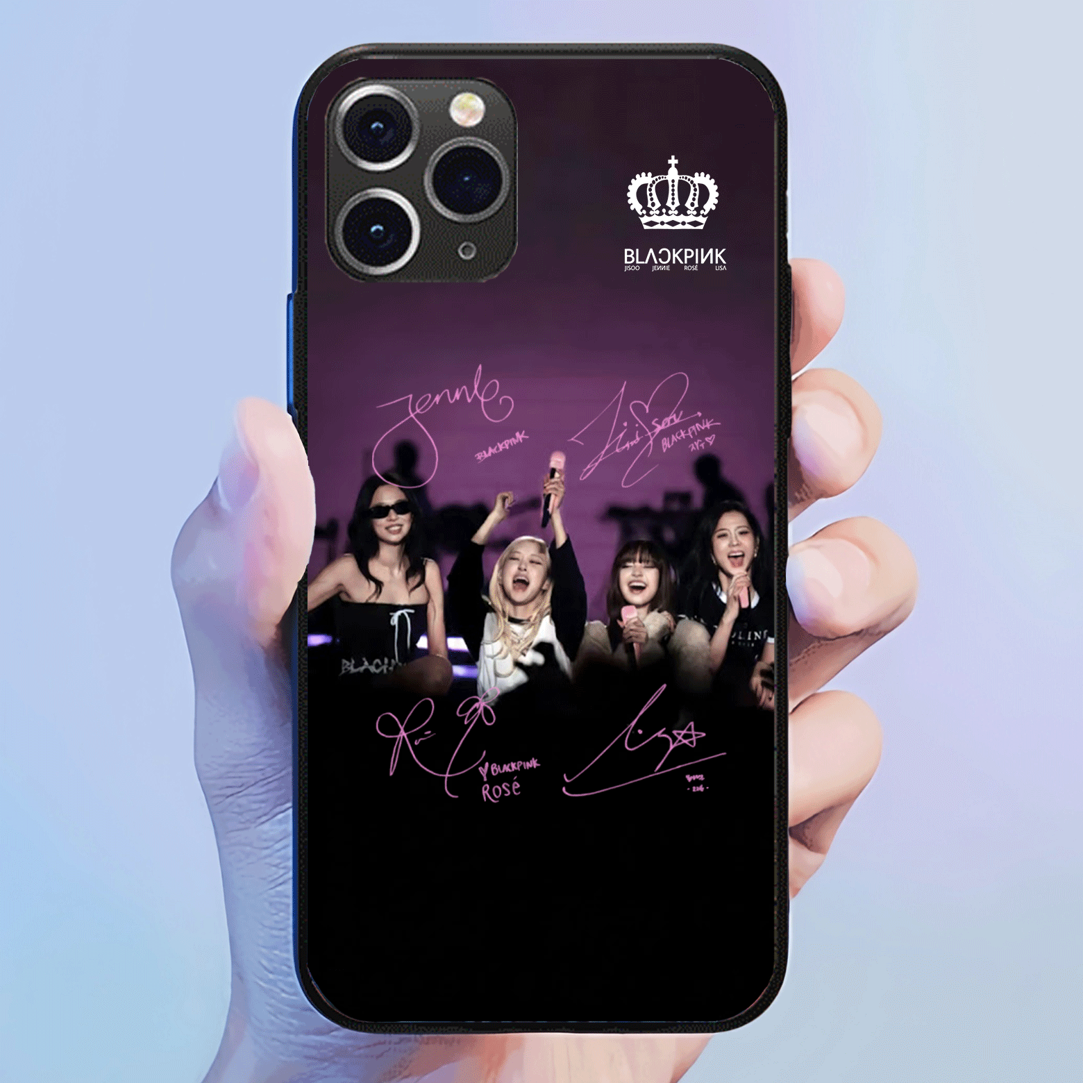 発光するスマートフォンケース 【BLACKPINK/DEADLINE】