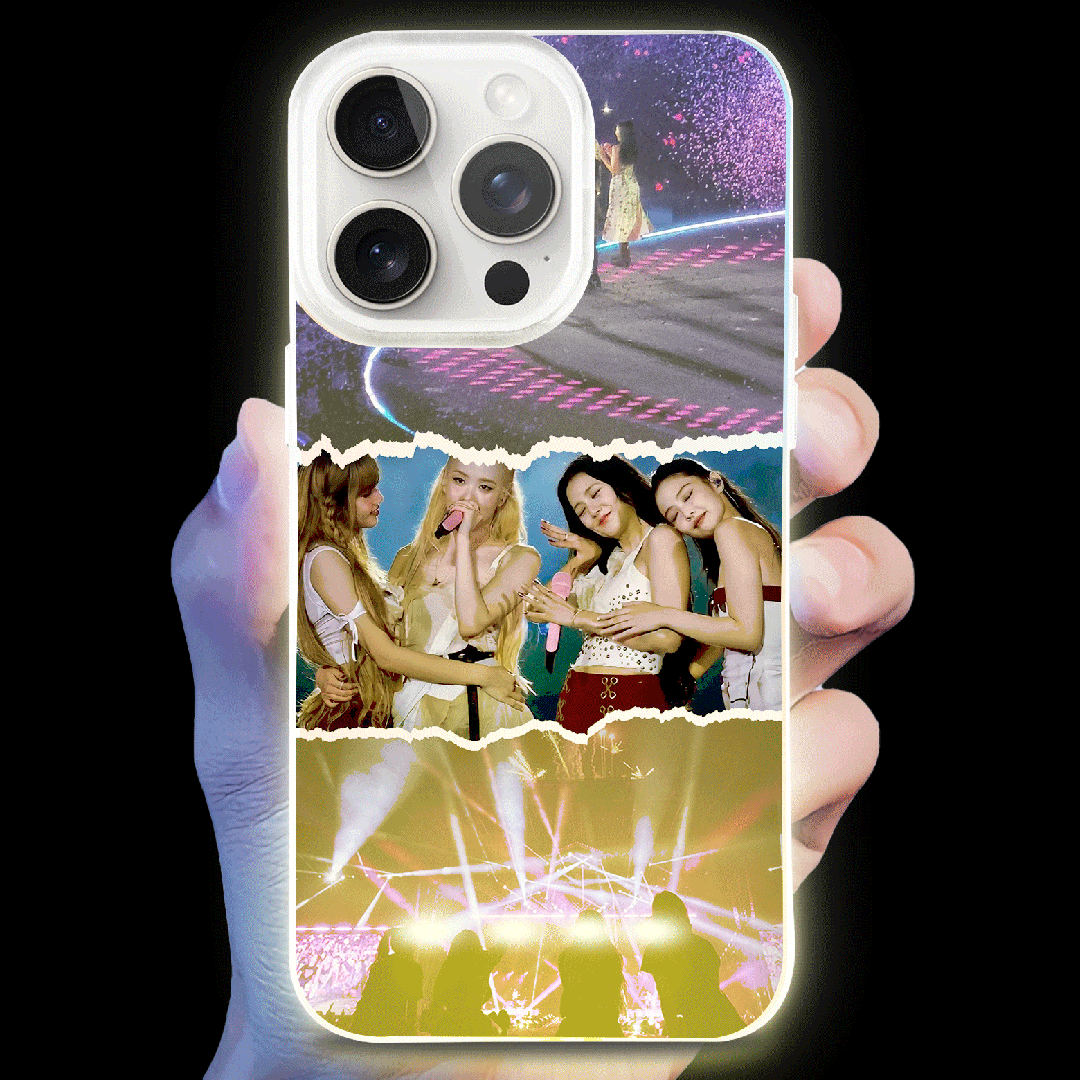 ボトム発光デザイン スマホケース【BLACKPINK】