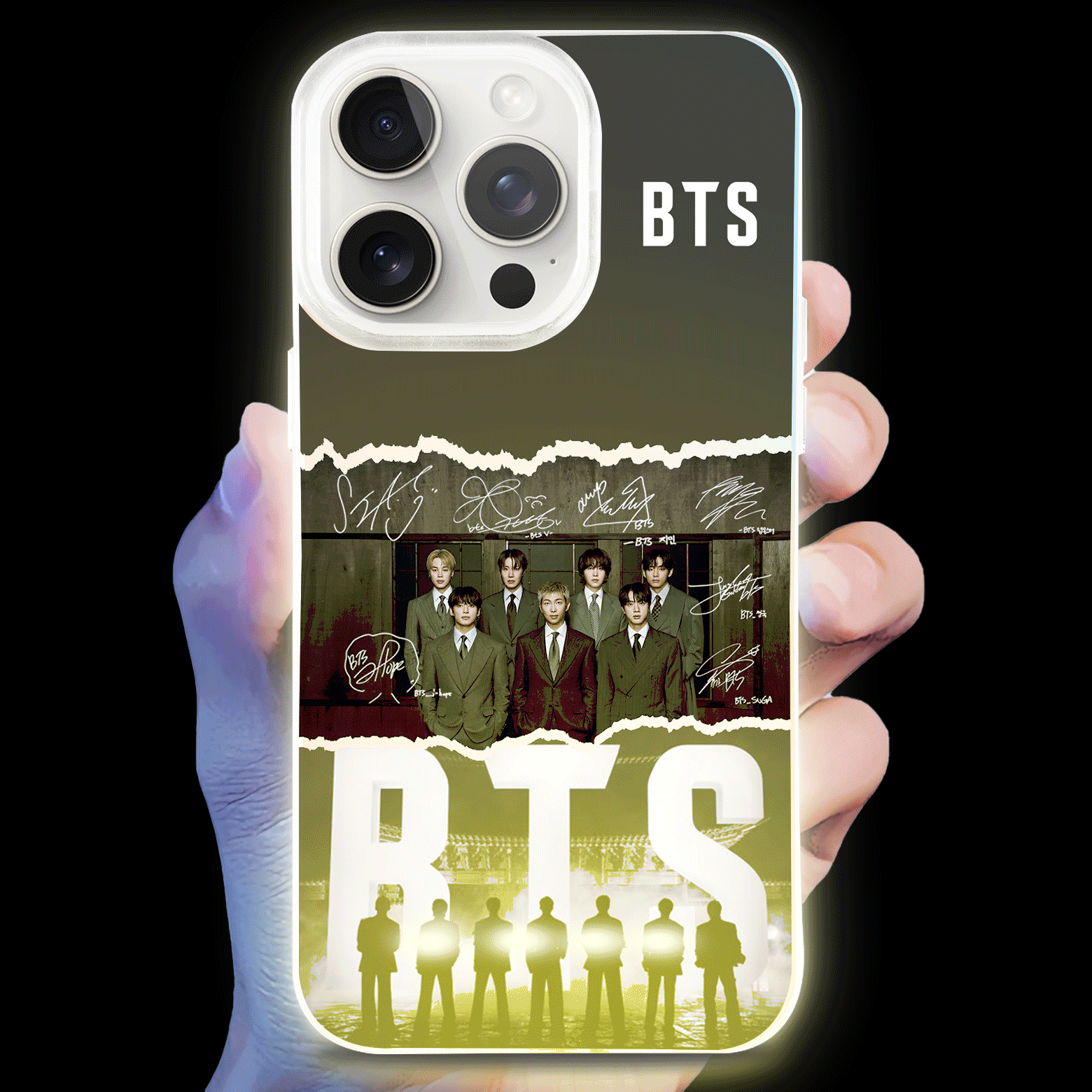 ボトム発光デザイン スマホケース【BTS/ARIRANG】-B