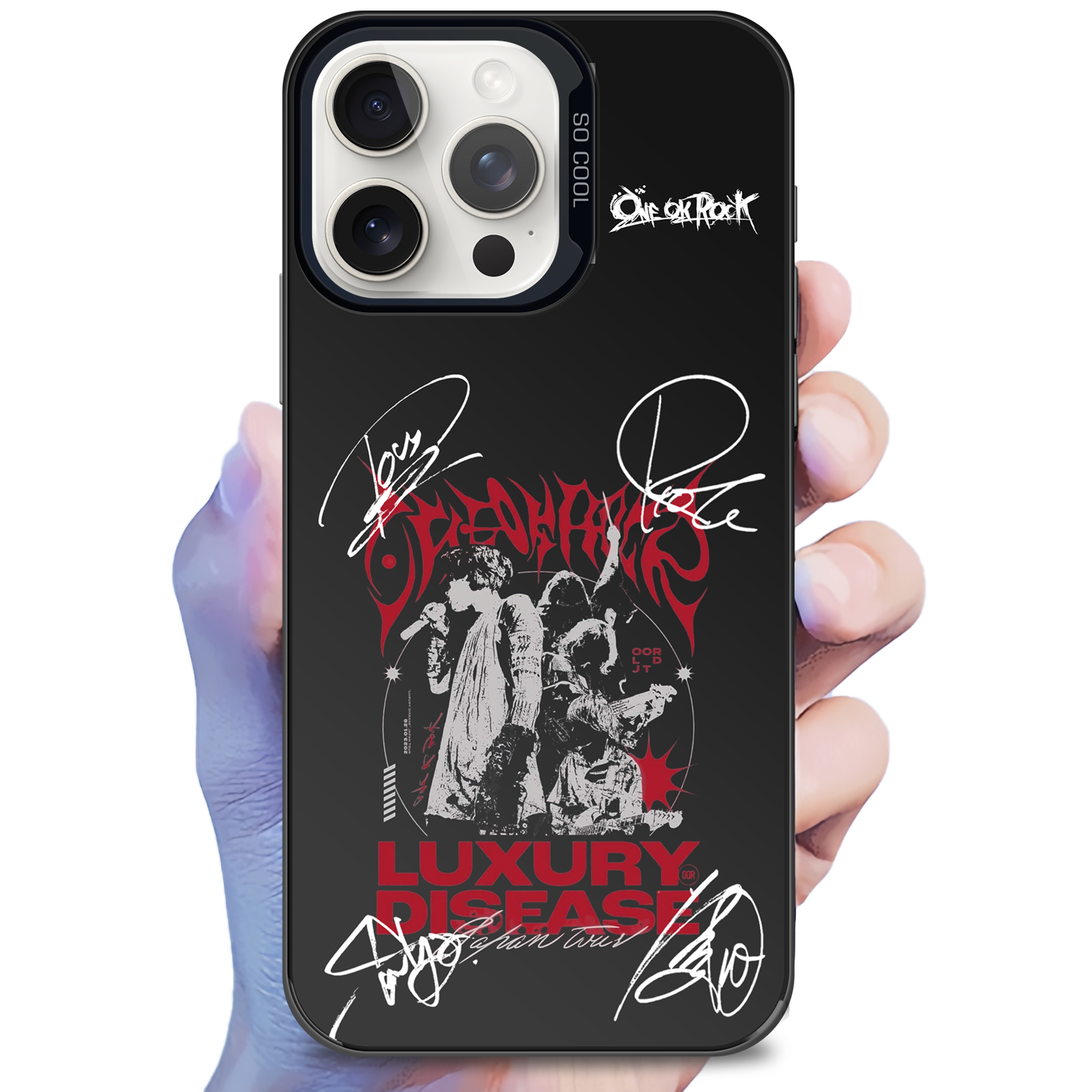 ミラースマホケース-黒【ONE OK ROCK/Luxury Disease】