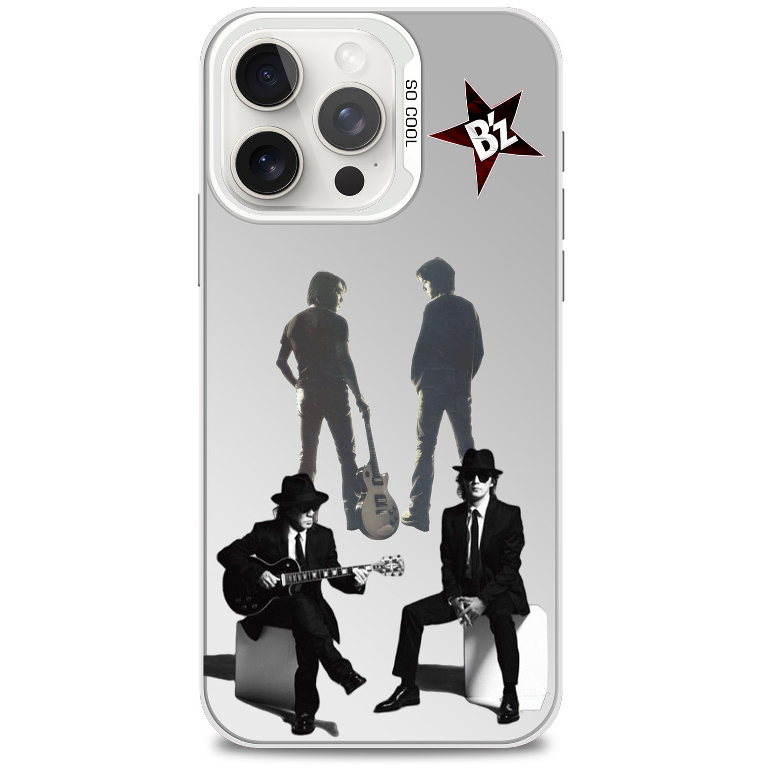 レーザーグラデーションスマートフォンケース-銀【B'z】-YITOTO™推し活がもっと楽しくなる