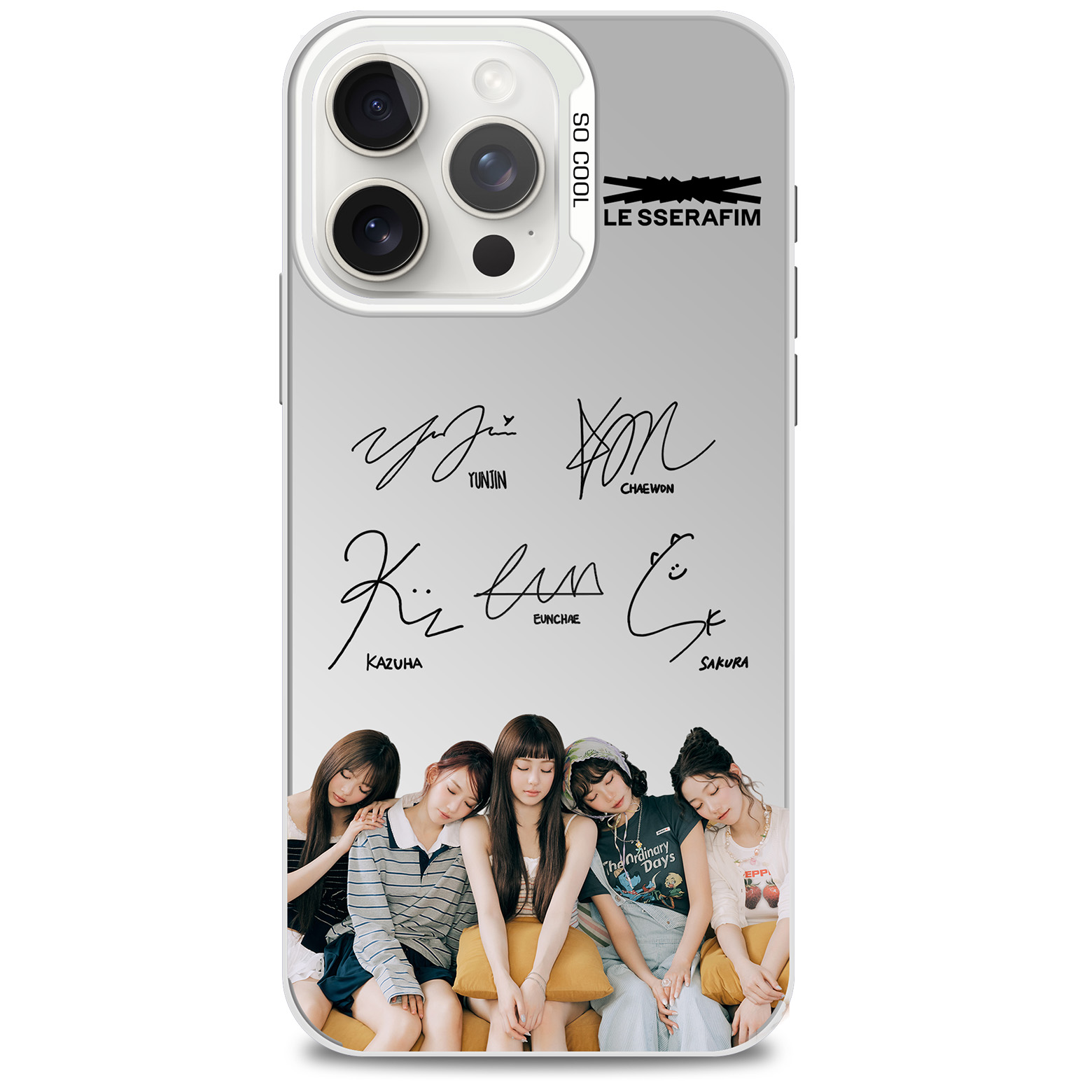 ミラースマホケース-銀【LESSERAFIM/SEASON'S GREETINGS】