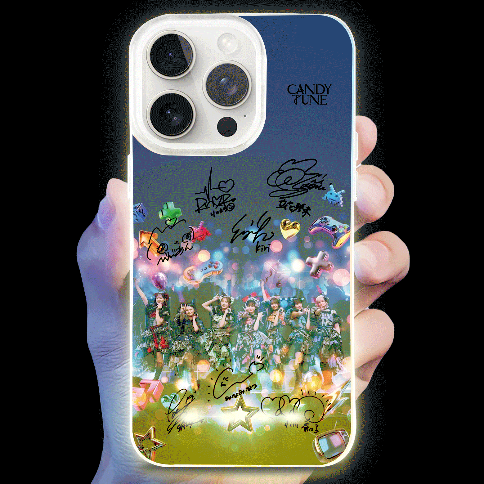 ボトム発光デザイン スマホケース【CANDY TUNE/HAPPY BOUNCE BIRTHDAY】