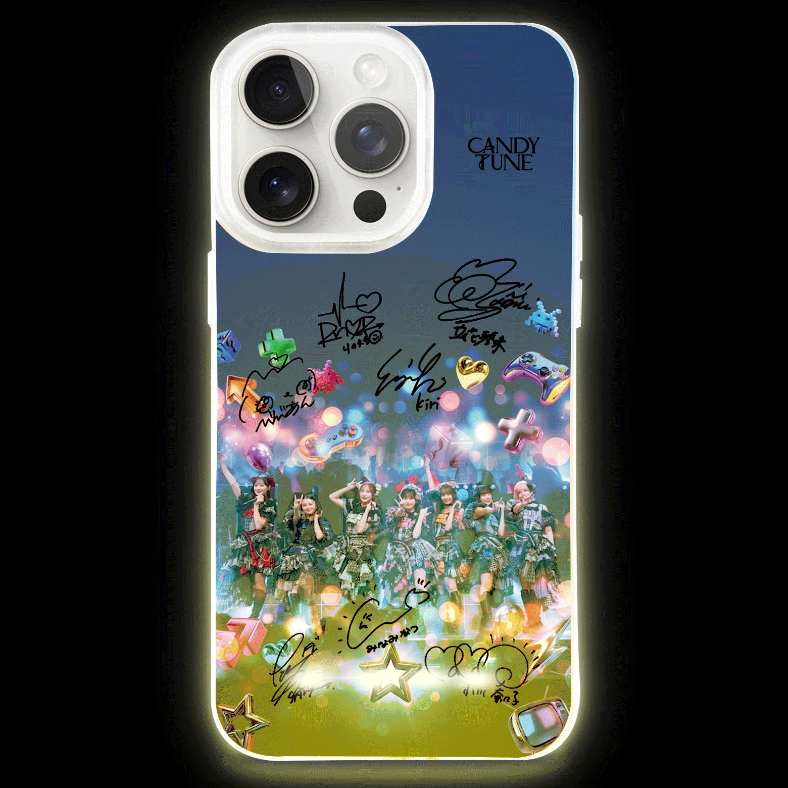 ボトム発光デザイン スマホケース【CANDY TUNE/HAPPY BOUNCE BIRTHDAY】