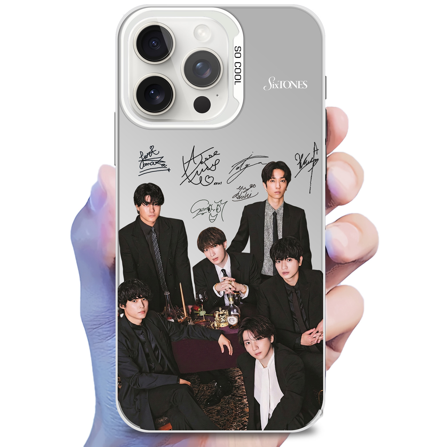 ミラースマホケース-銀【SixTONES/anan No. 2478】