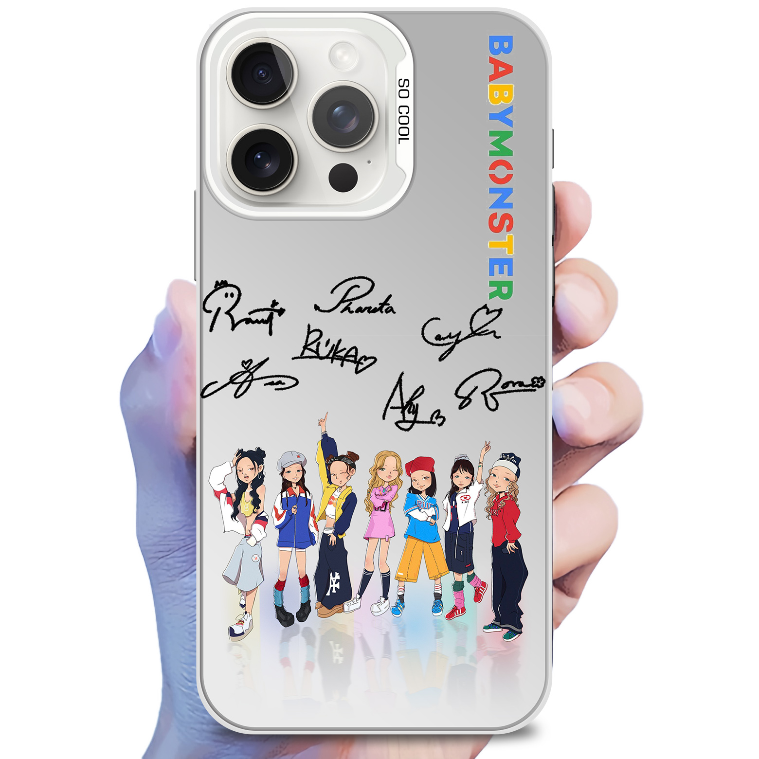 ミラースマホケース-銀【BABYMONSTER/HOT SAUCE】