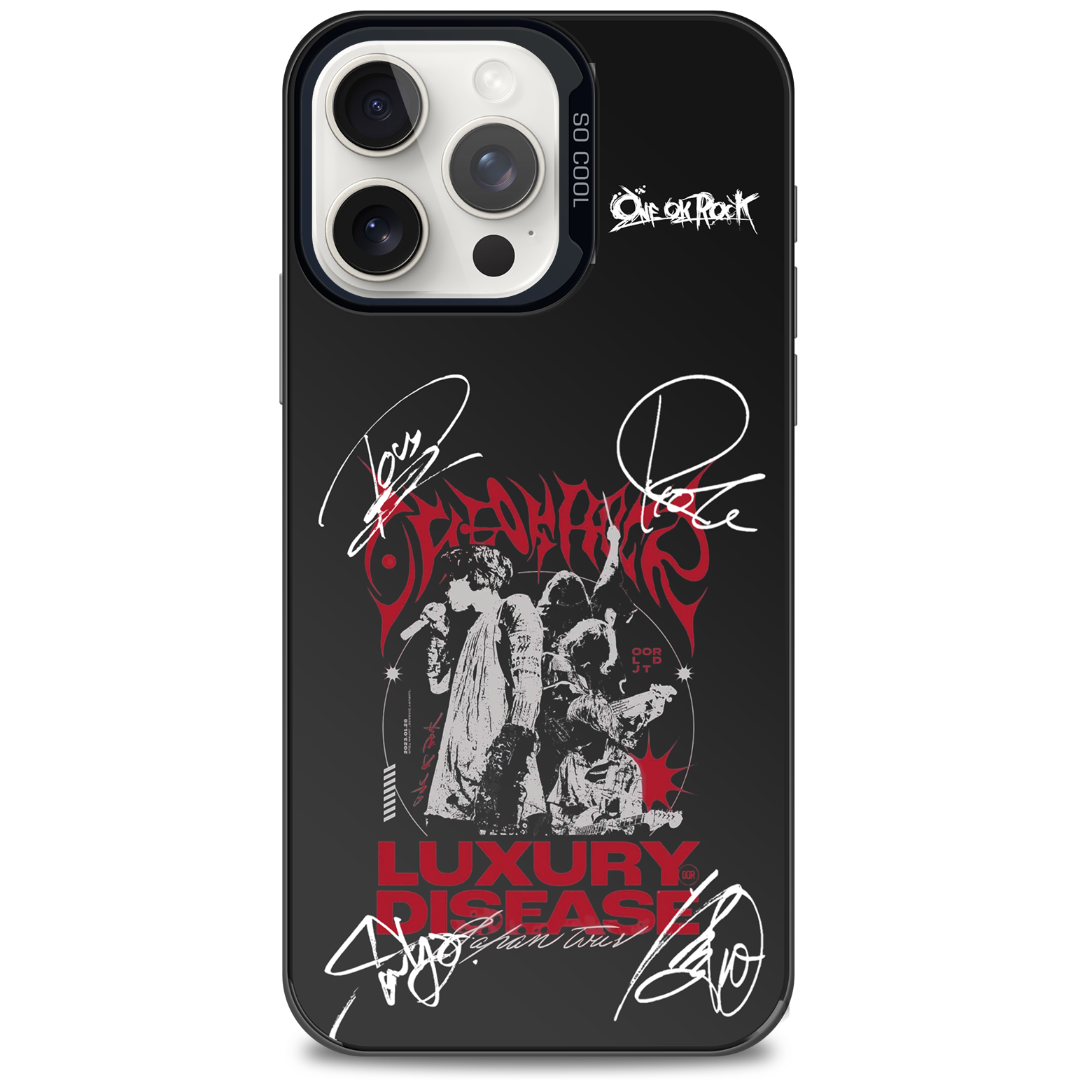 ミラースマホケース-黒【ONE OK ROCK/Luxury Disease】