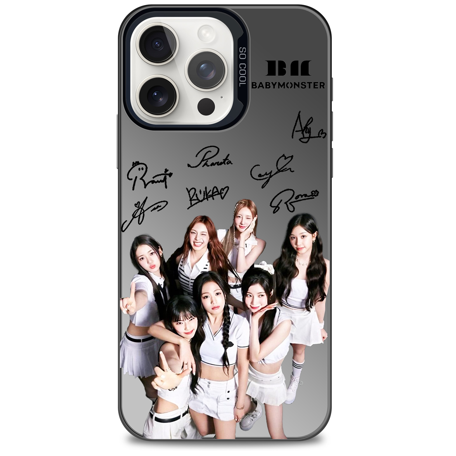 ミラースマホケース-黒【BABYMONSTER】