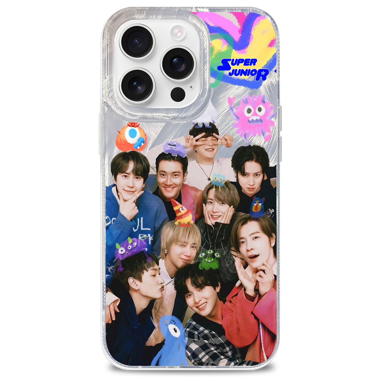 フェザーテクスチャーレーザーグラデーションスマートフォンケース【Super Junior/Super Junior25】-YITOTO™推し活がもっと楽しくなる