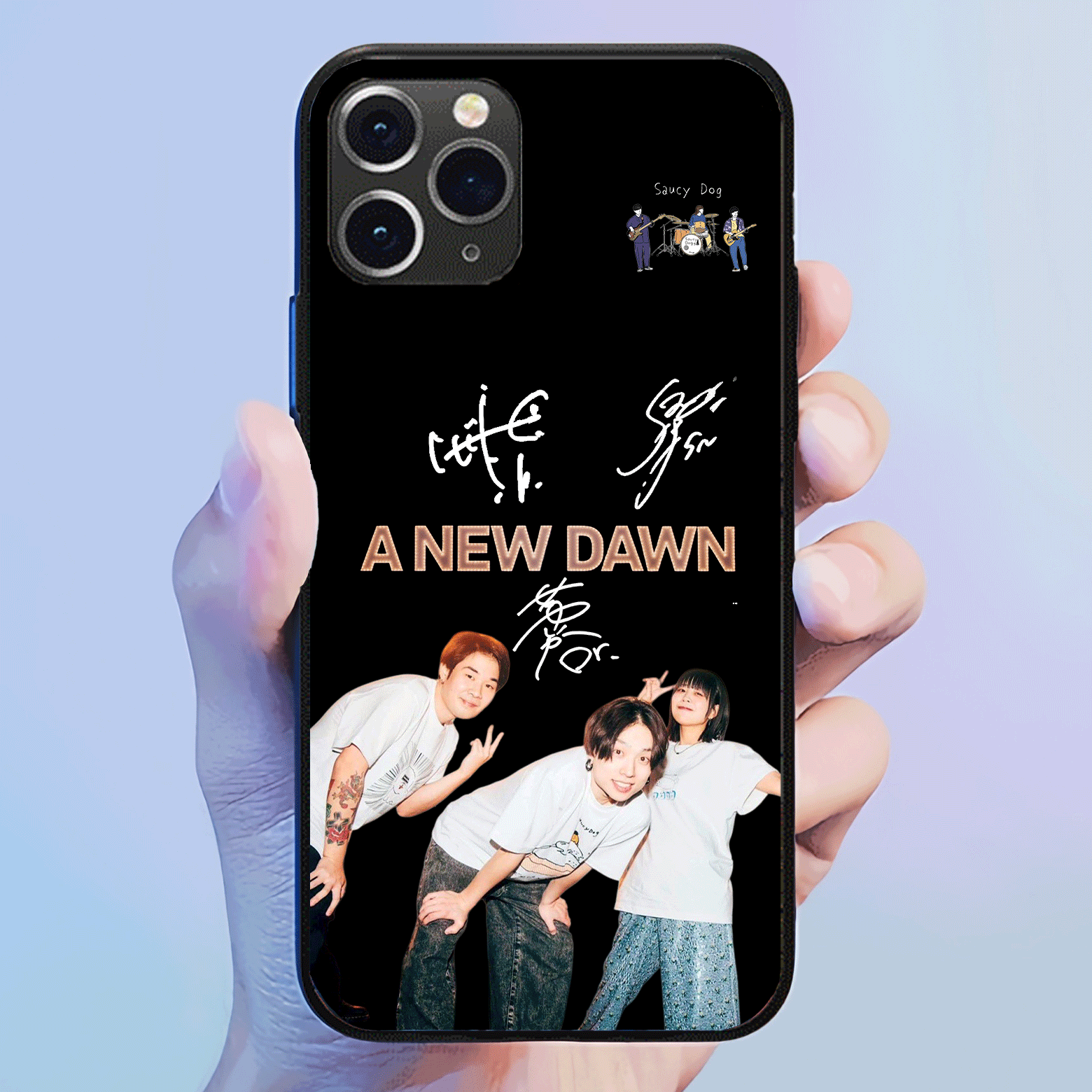 発光するスマートフォンケース 【Saucy Dog/A NEW DAWN】