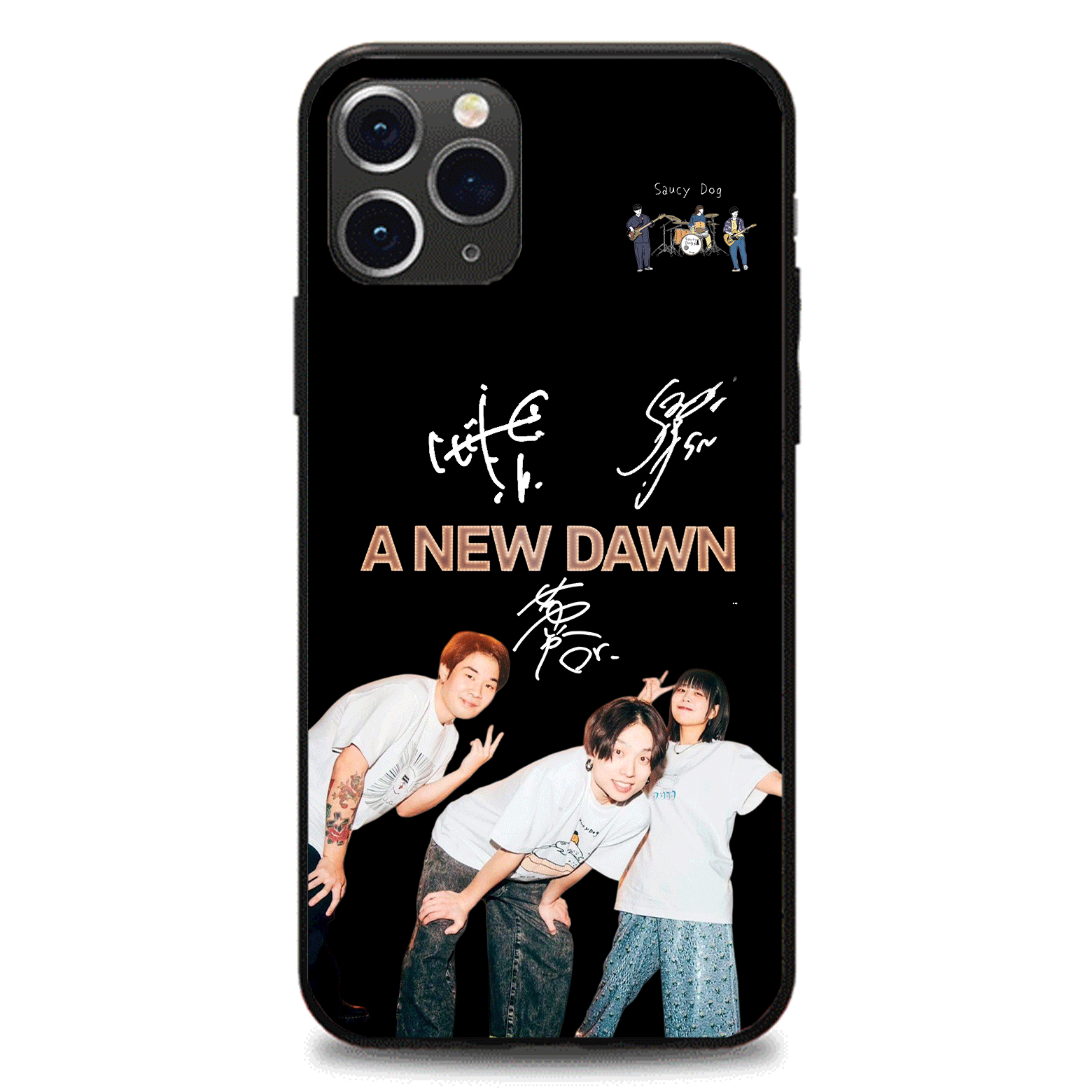 発光するスマートフォンケース 【Saucy Dog/A NEW DAWN】