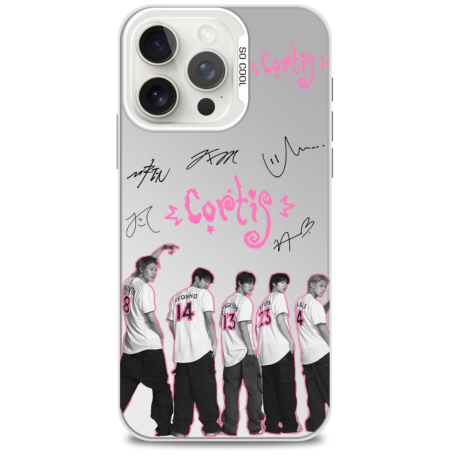 レーザーグラデーションスマートフォンケース-銀【CORTIS/COLOR OUTSIDE THE LINES】