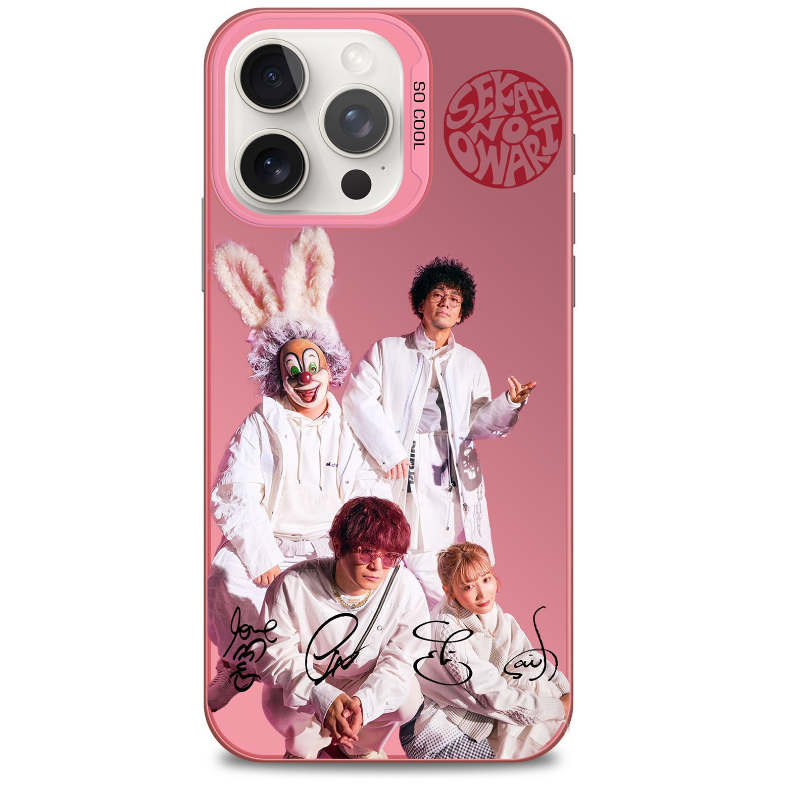 レーザーグラデーションスマートフォンケース-ピンク【SEKAI NO OWARI/琥珀/図鑑】