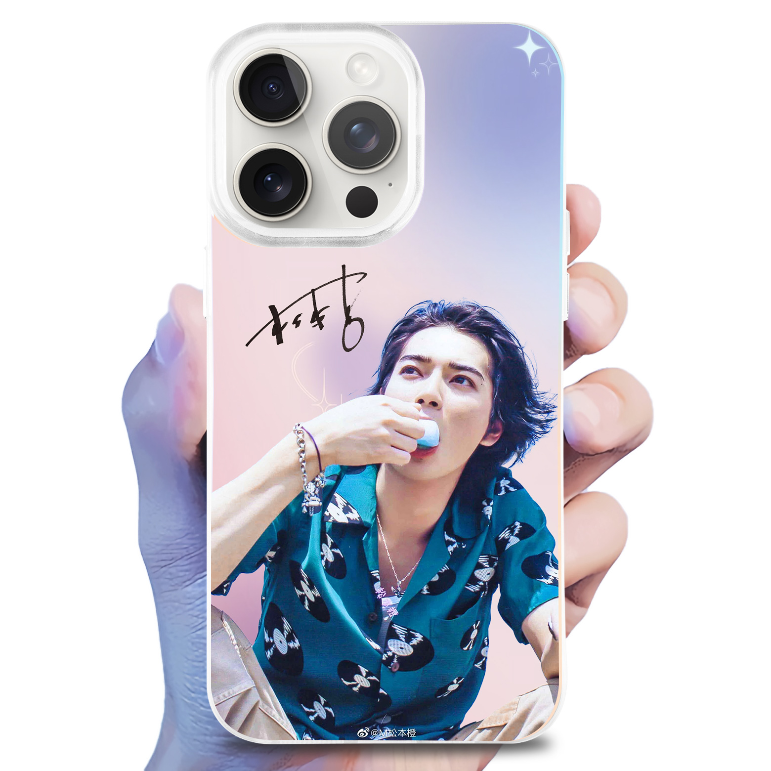 レーザーグラデーションスマートフォンケース【松本潤/嵐ARASHI】