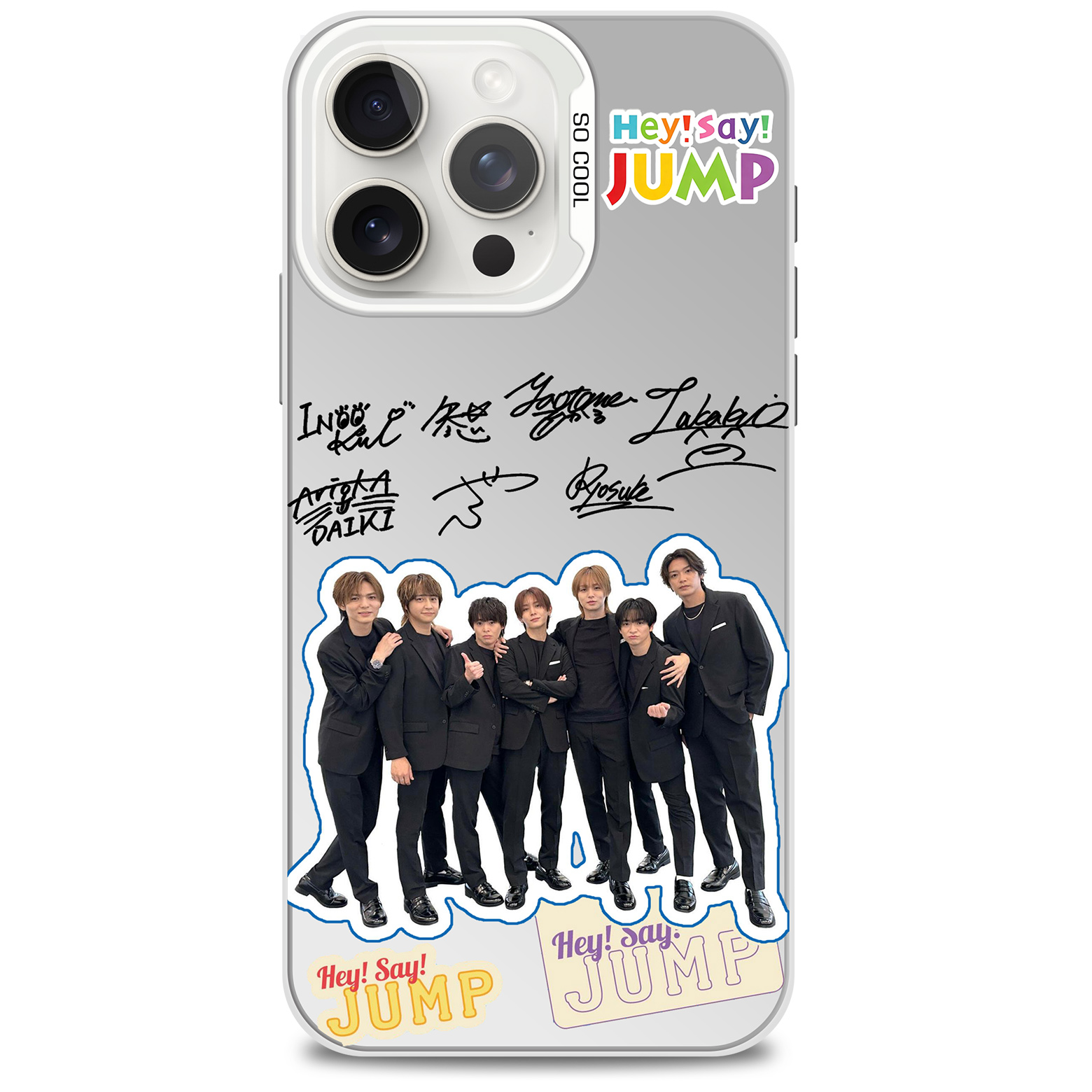 レーザーグラデーションスマートフォンケース-銀【Hey!Say!Jump/GHOST】