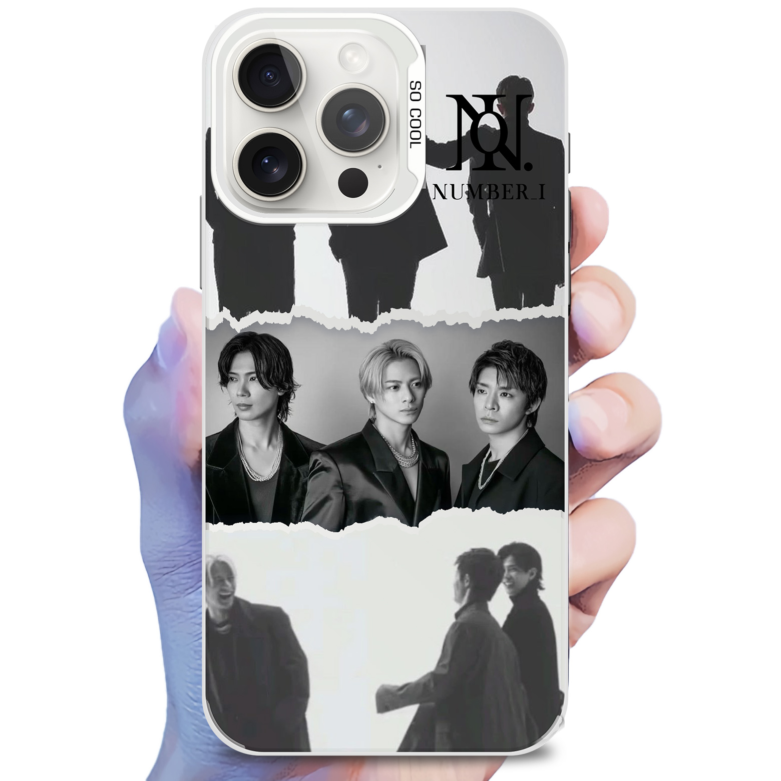レーザーグラデーションスマートフォンケース-銀【Number-i/Numbers Ur Zone】
