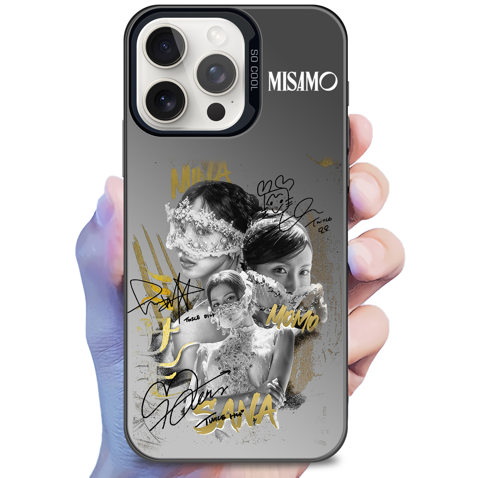 ミラースマホケース-黒【MISAMO/TWICE/PLAY】