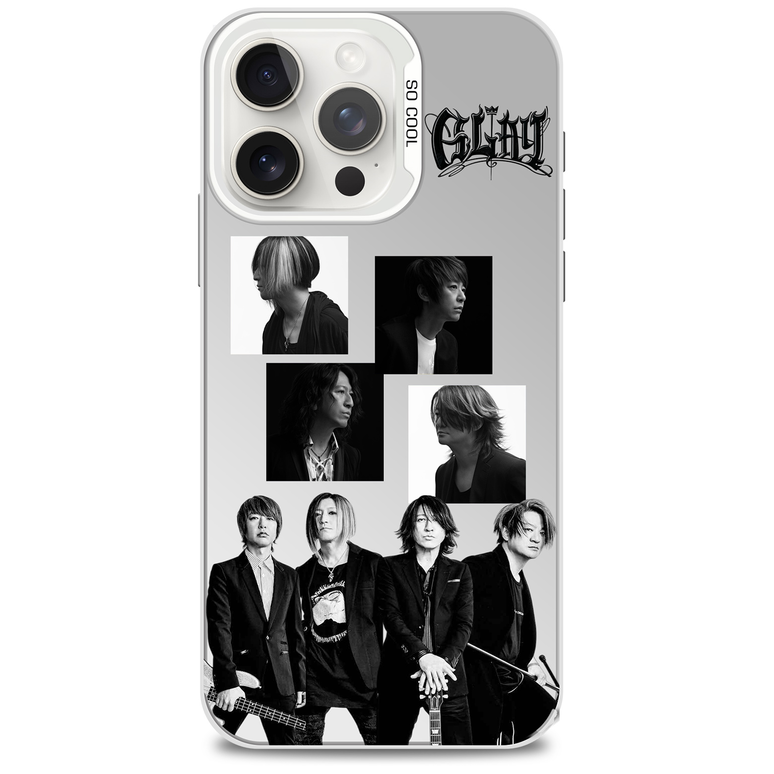 レーザーグラデーションスマートフォンケース-銀【Glay/Dead Or Alive】