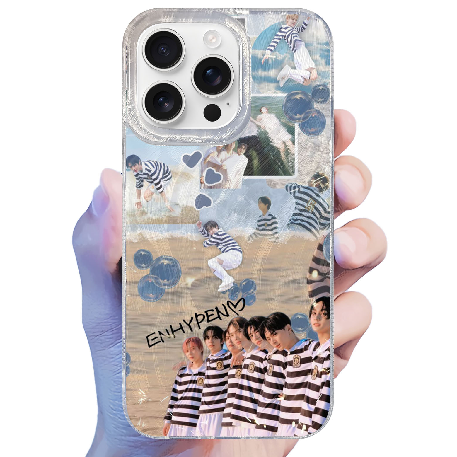 フェザーテクスチャーレーザーグラデーションスマートフォンケース【ENHYPEN】