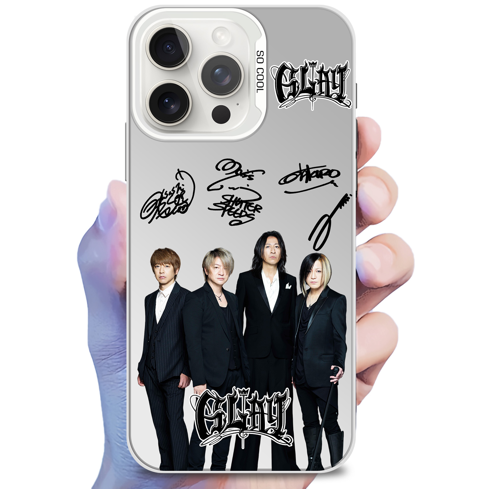 ミラースマホケース-銀【Glay/Dead Or Alive】