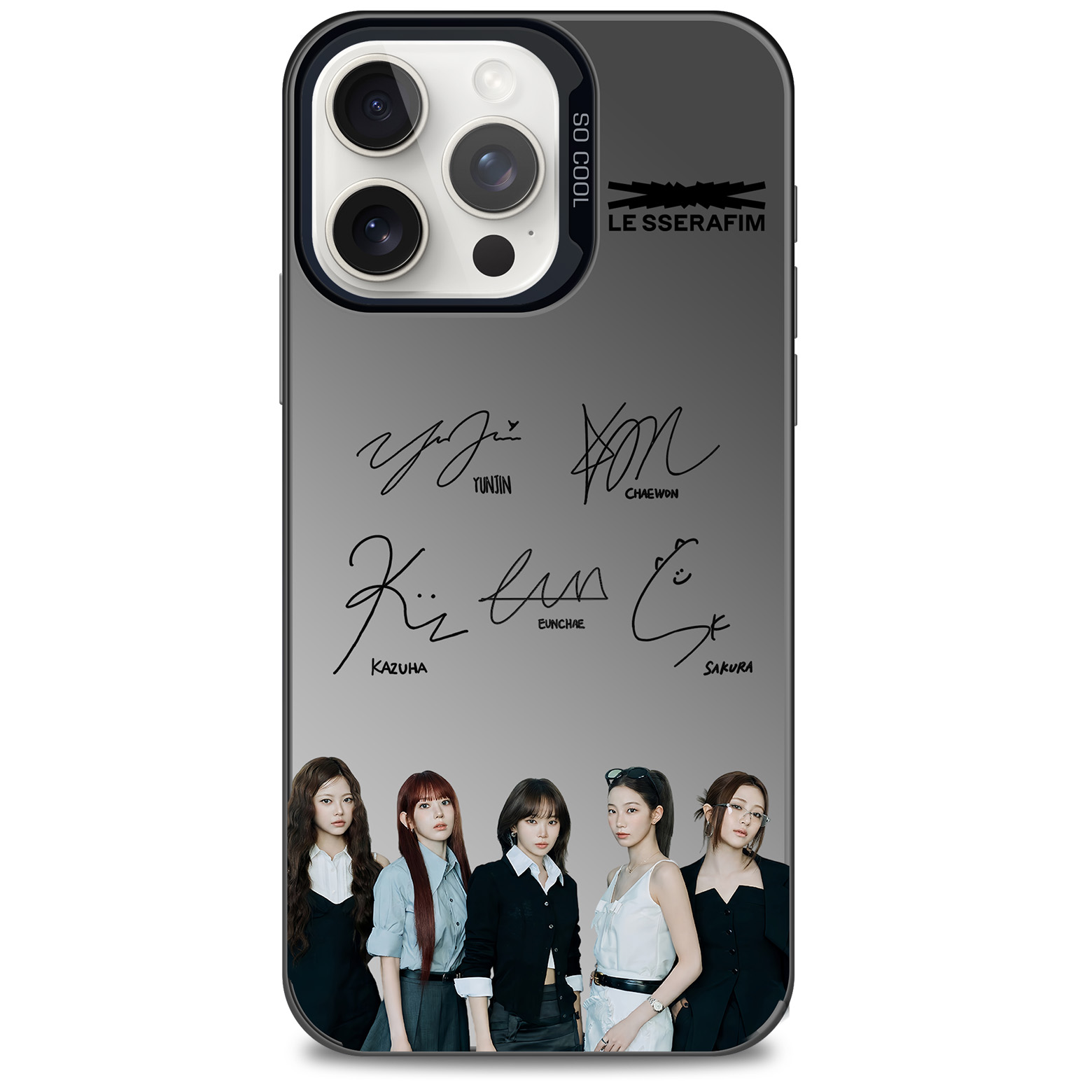 ミラースマホケース-黒【LESSERAFIM/THE DAILY FIM】