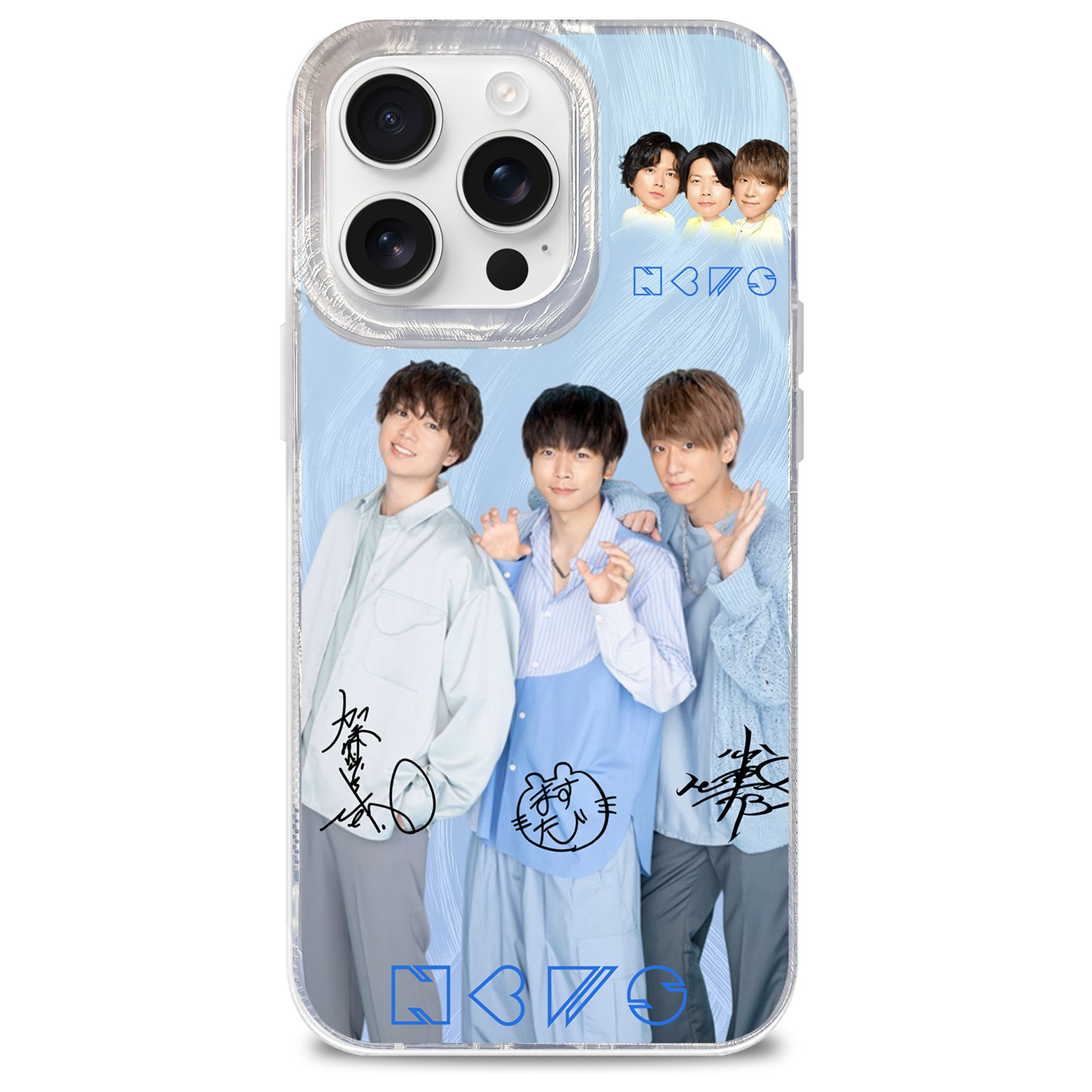 フェザーテクスチャーレーザーグラデーションスマートフォンケース【NEWS】