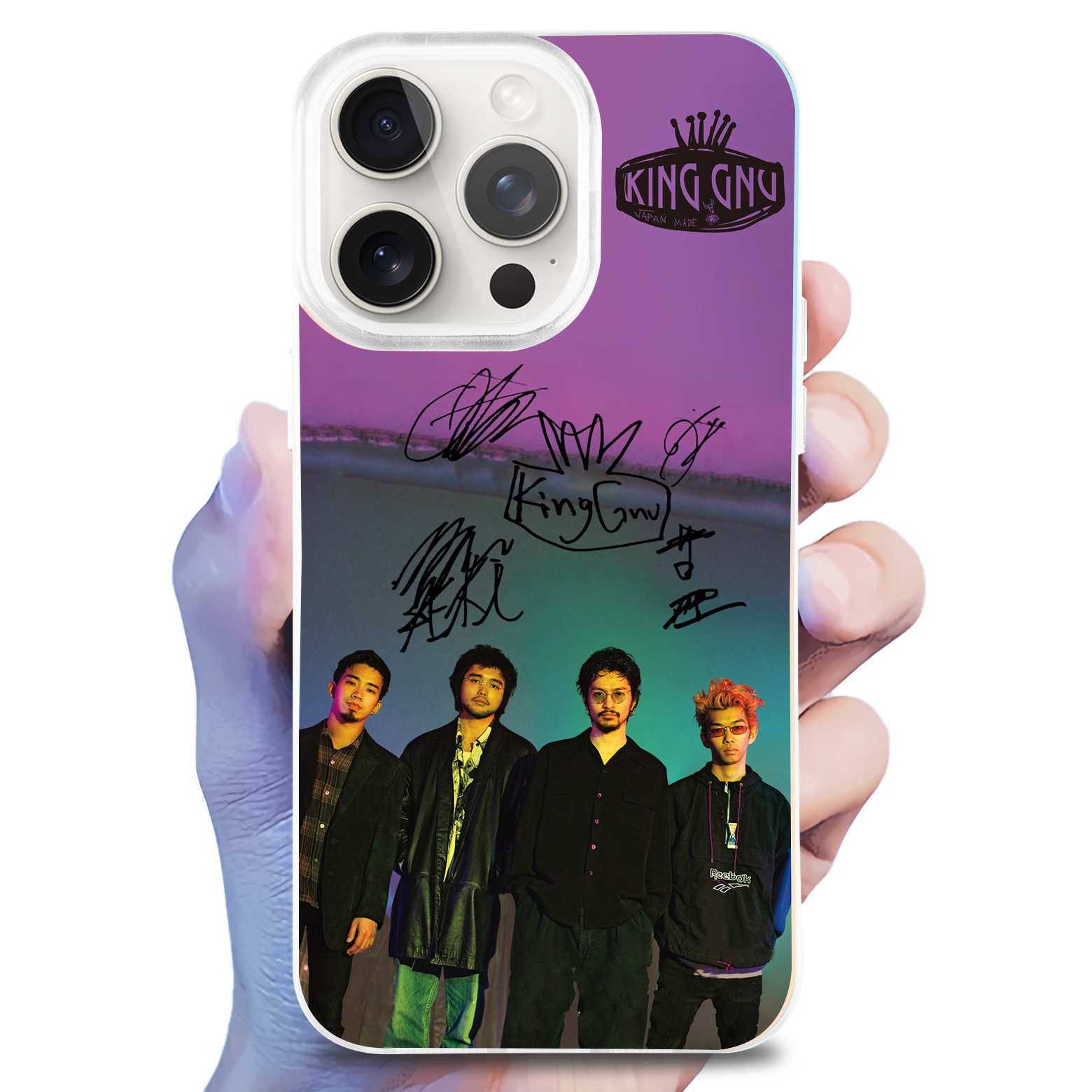 レーザーグラデーションスマートフォンケース【KING GNU/SO BAD】