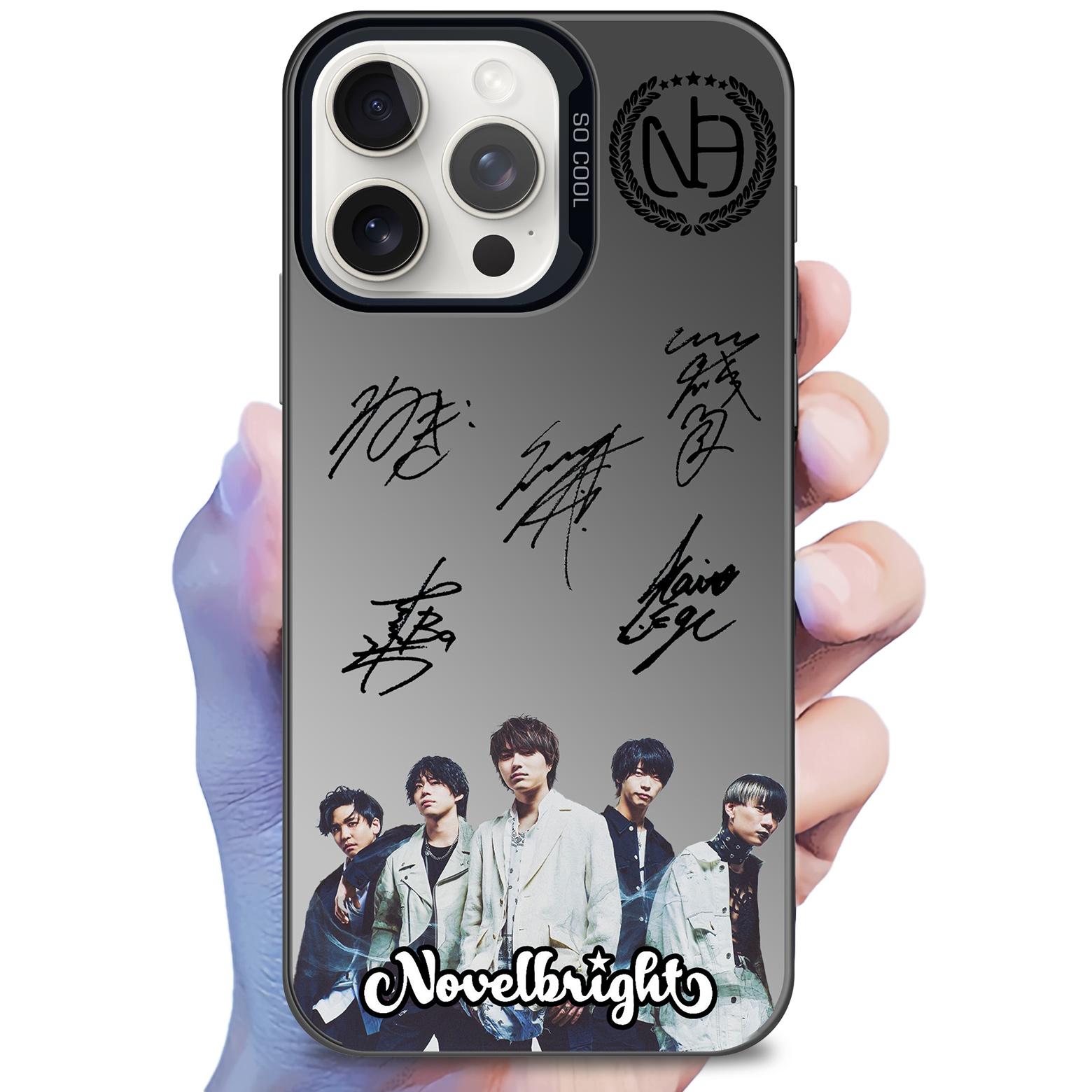 ミラースマホケース-黒【Novelbright/Call me】