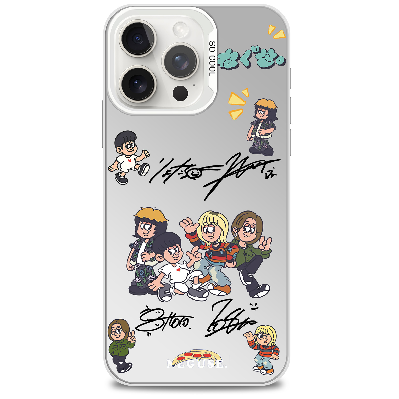 レーザーグラデーションスマートフォンケース-銀【neguse./ねぐせ。/織姫とBABY】